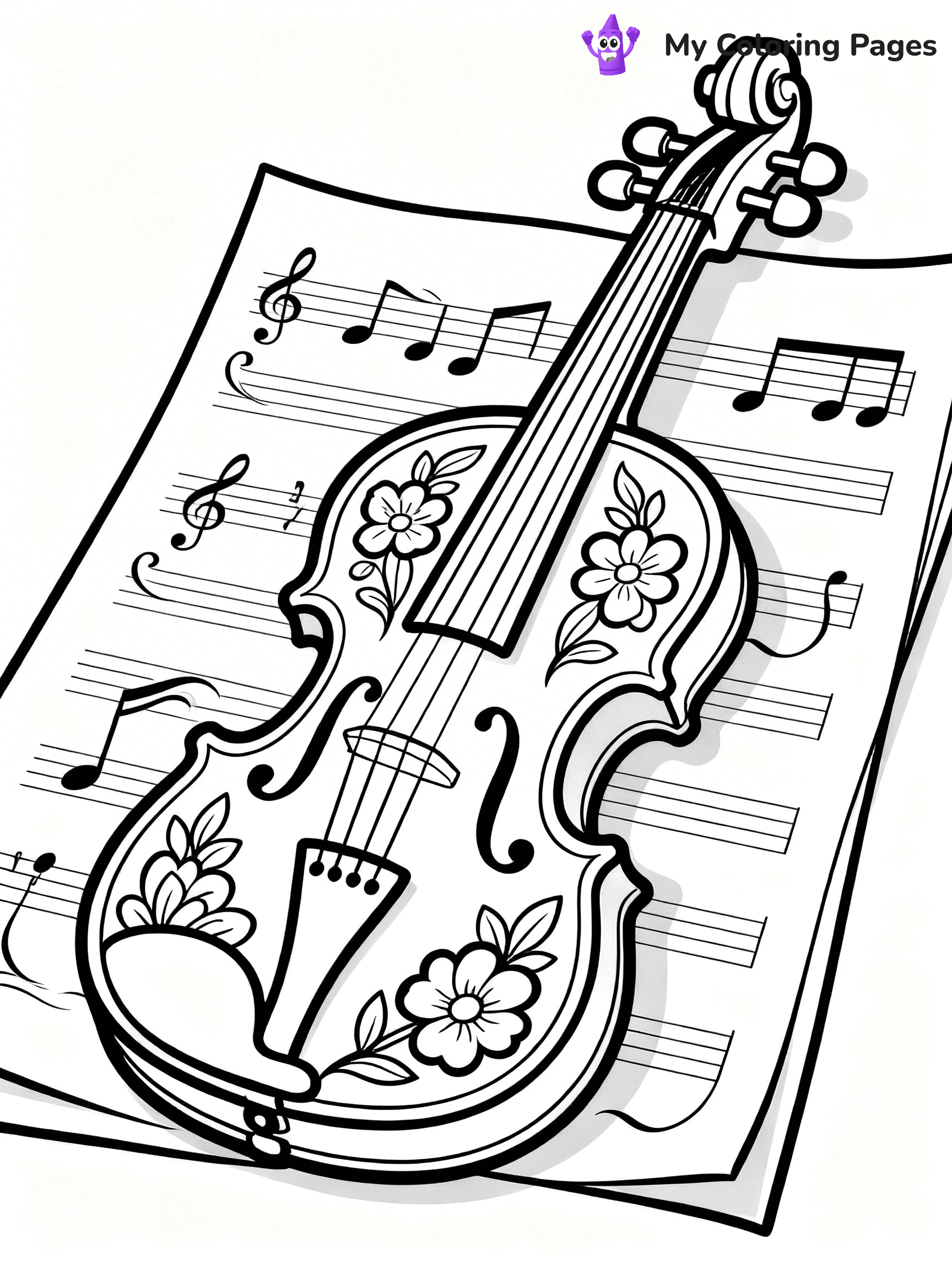 Violin Coloring Pages - 27