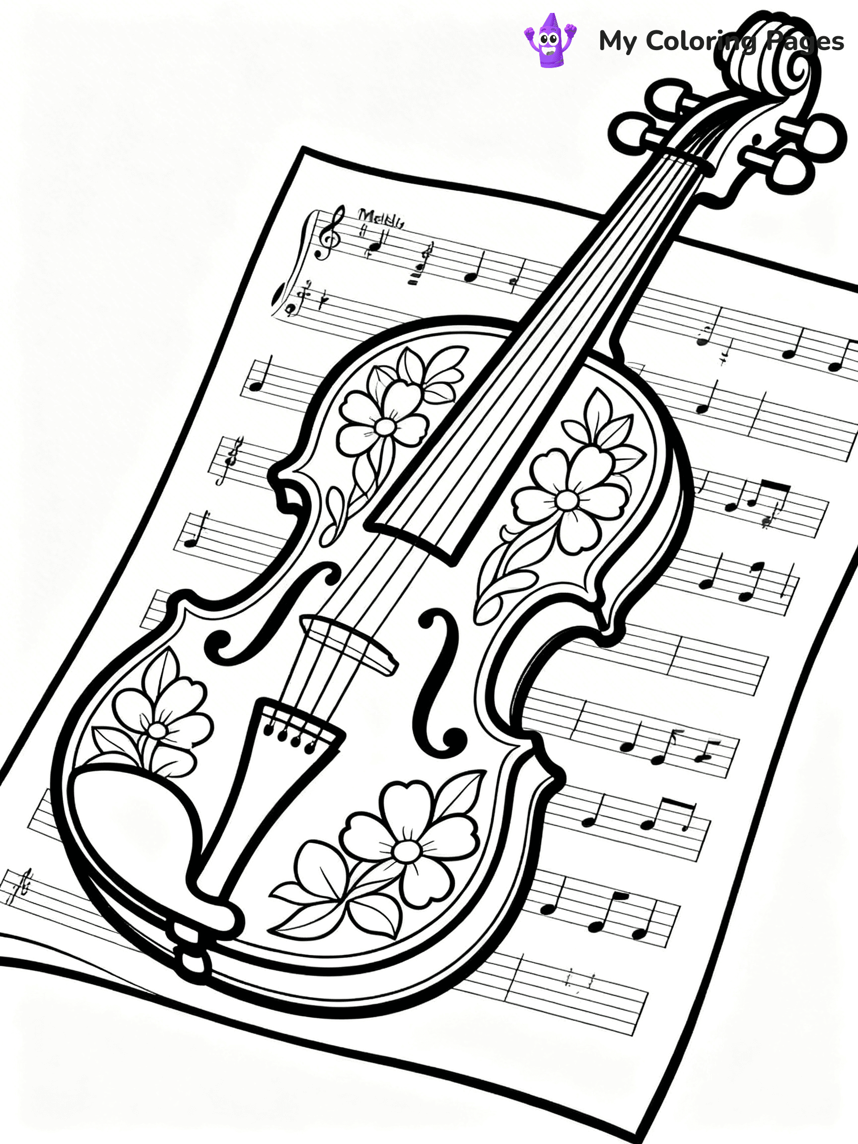 Violin Coloring Pages - 23