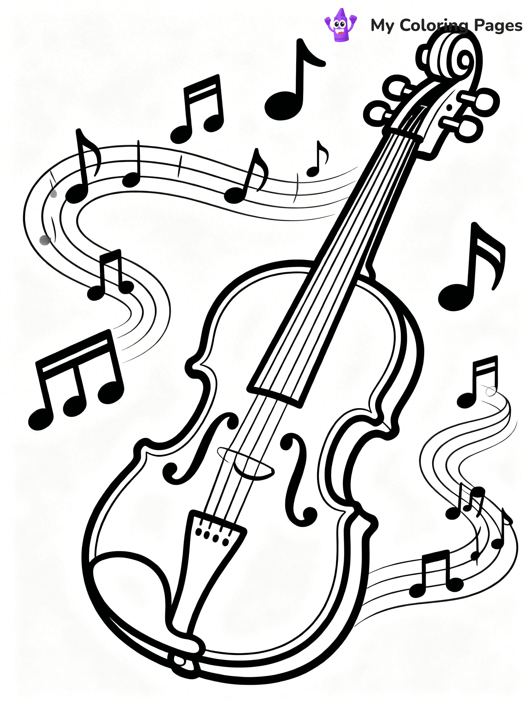 Violin Coloring Pages - 22