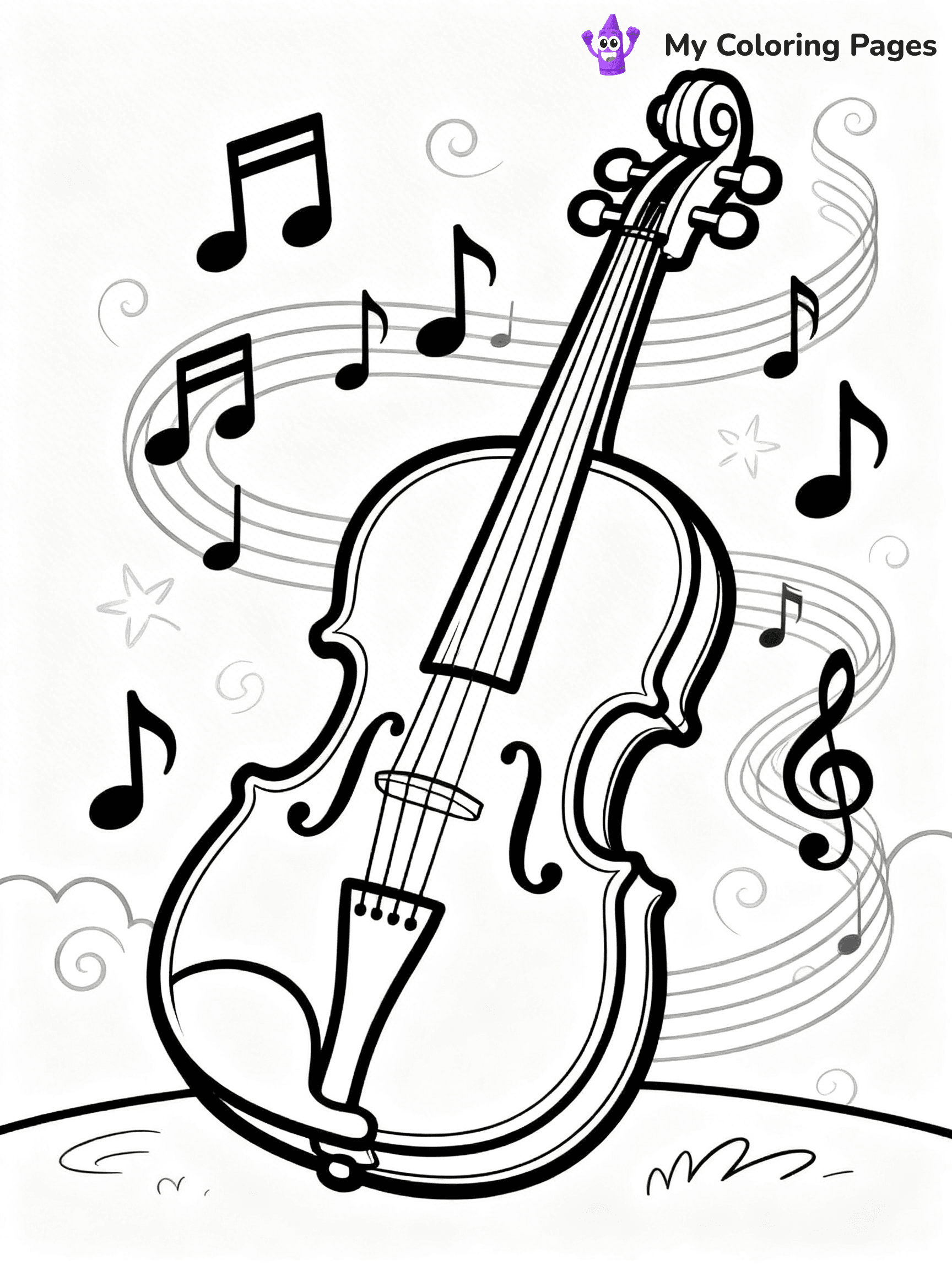 Violin Coloring Pages - 20