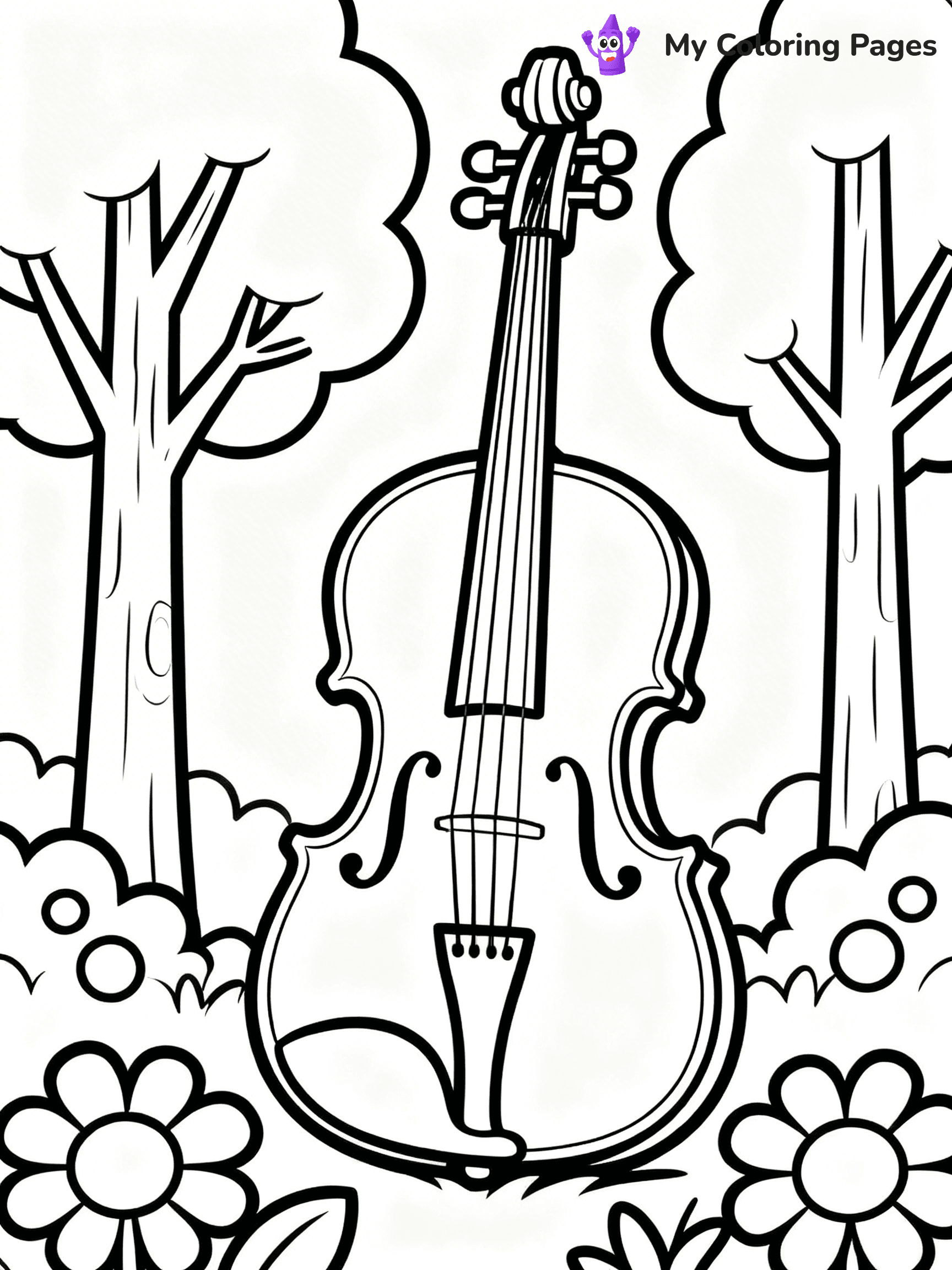 Violin Coloring Pages - 18