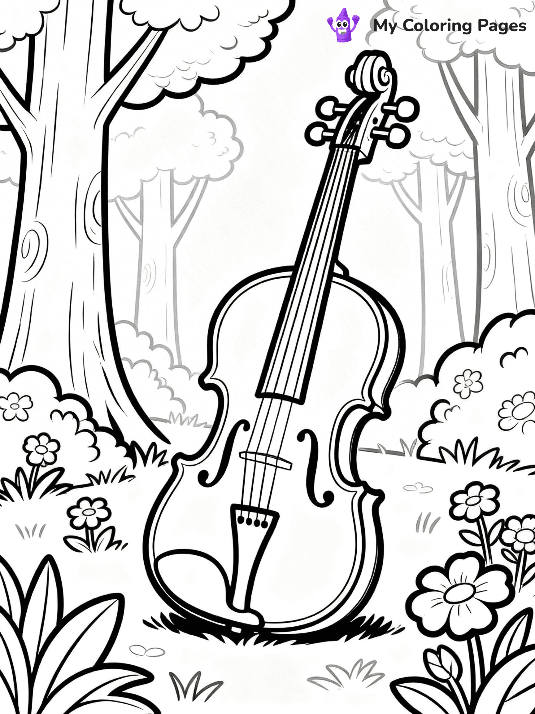 Violin Coloring Pages - 17