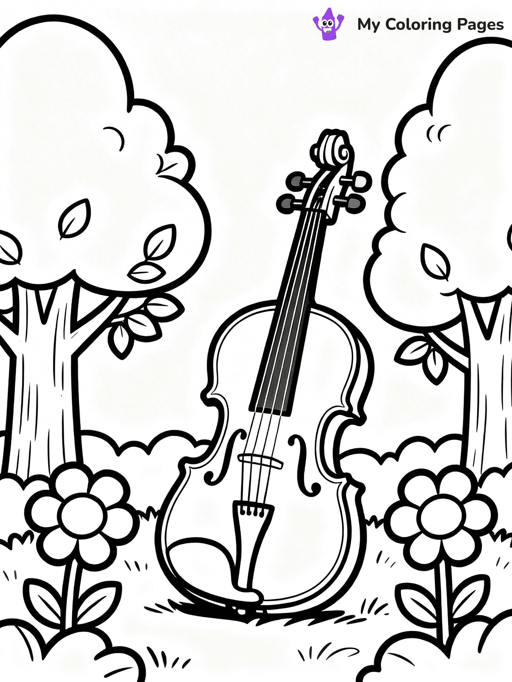 Violin Coloring Pages - 15