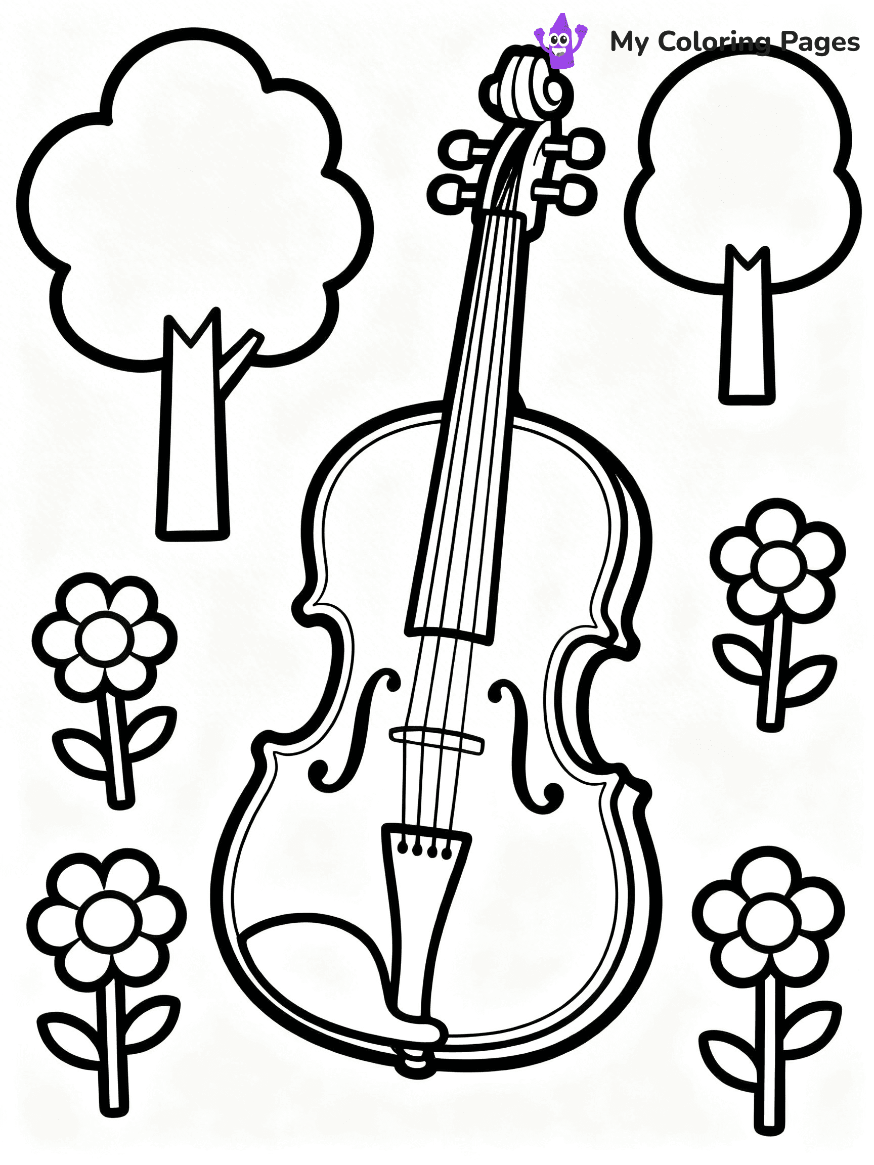 Violin Coloring Pages - 14
