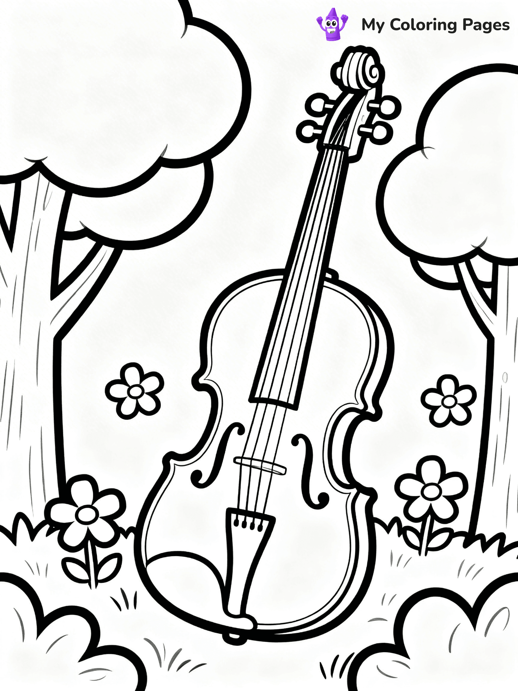 Violin Coloring Pages - 13