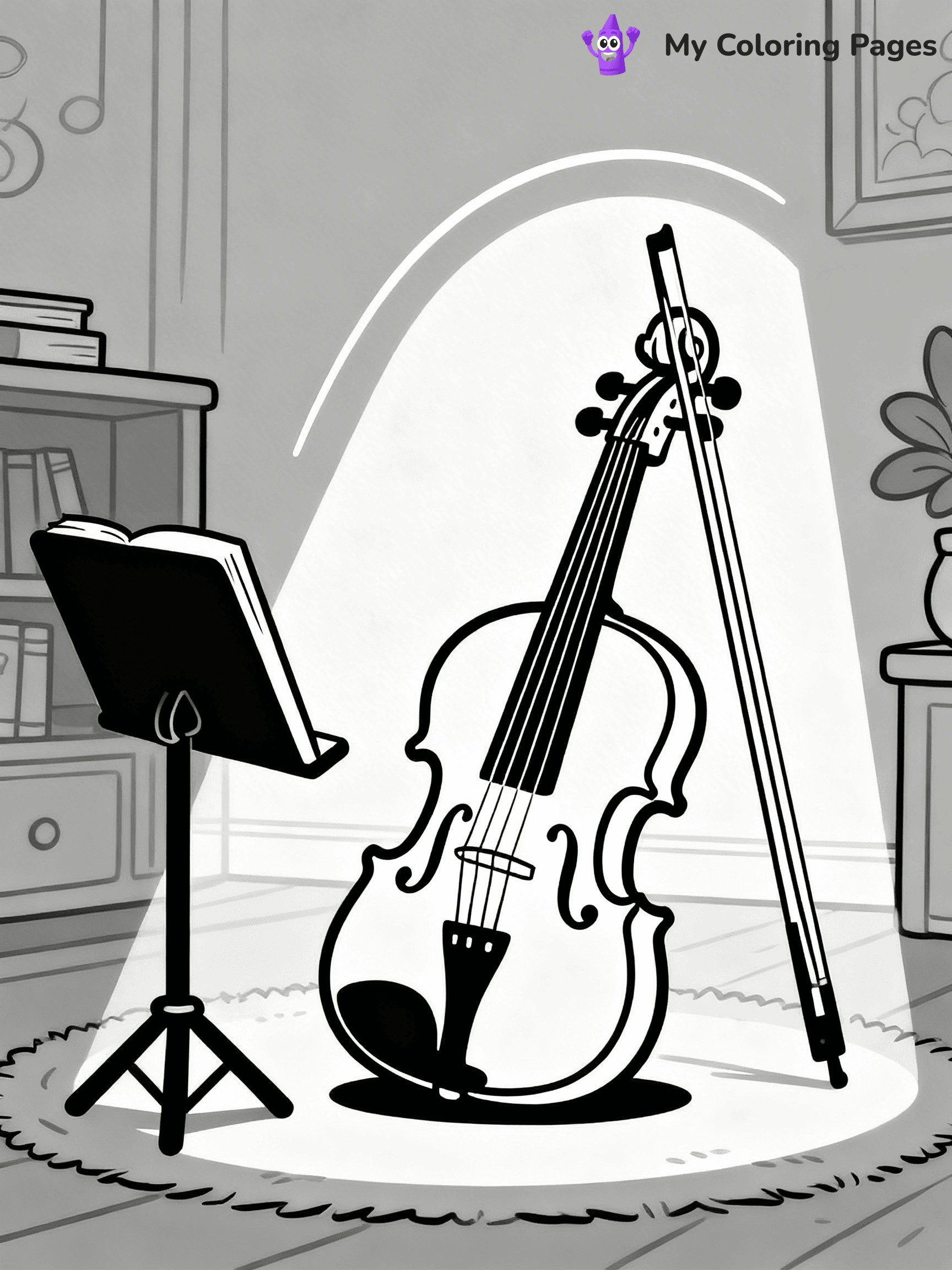 Violin Coloring Pages - 12