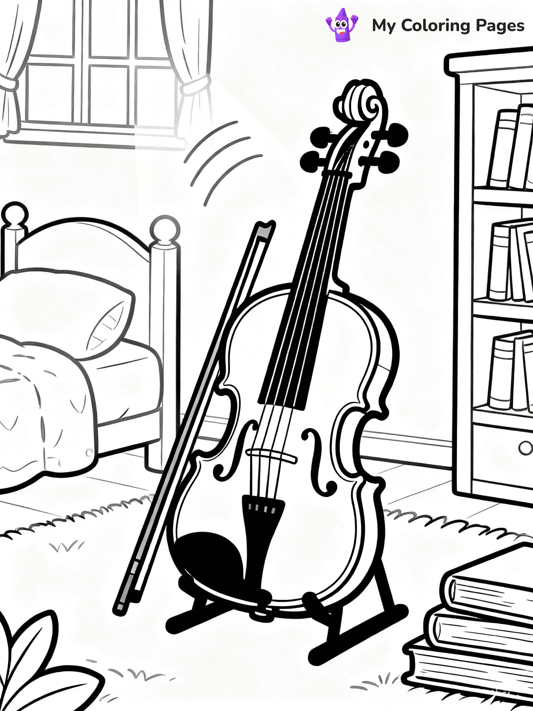Violin Coloring Pages - 10