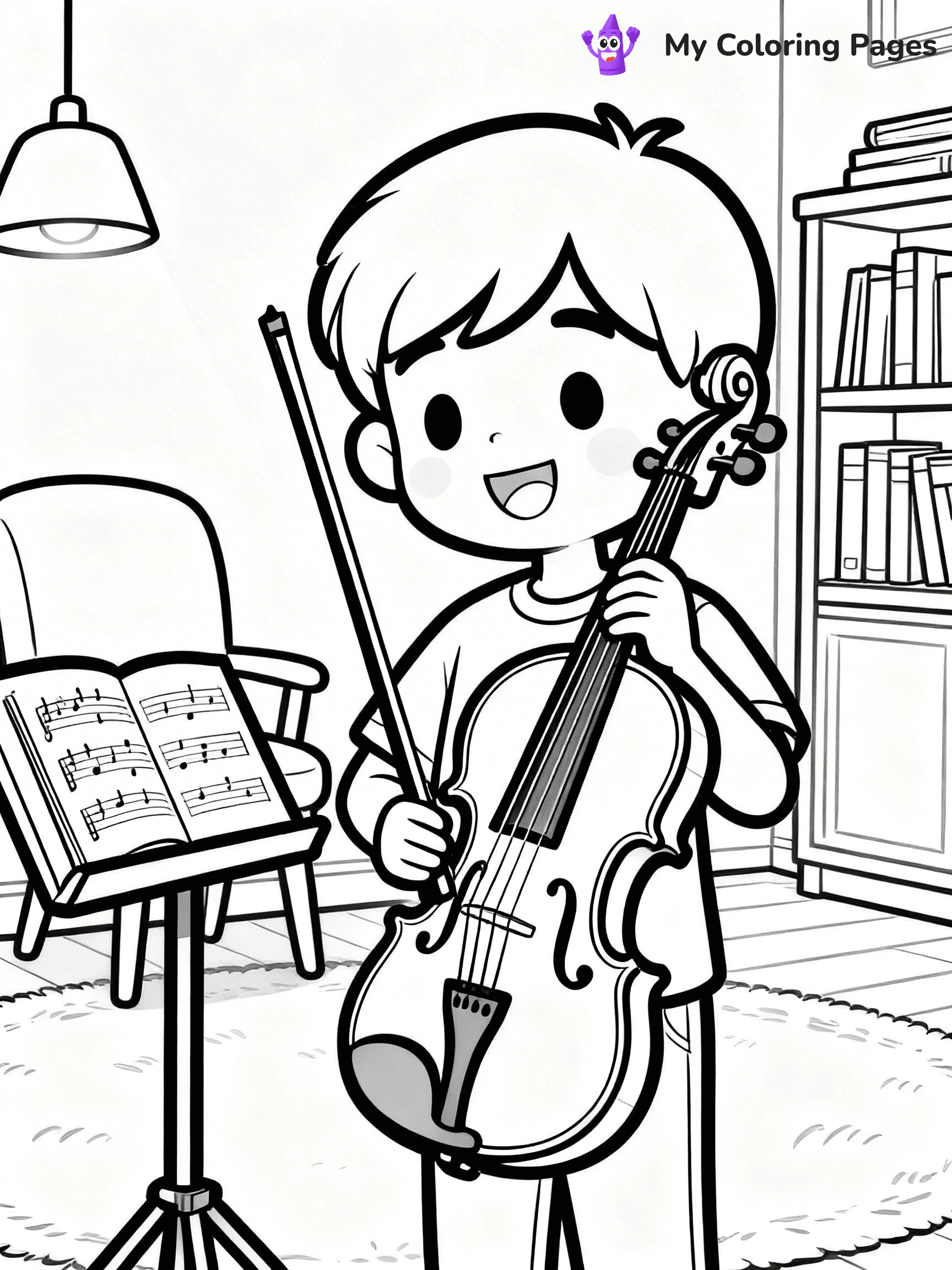 Violin Coloring Pages - 7