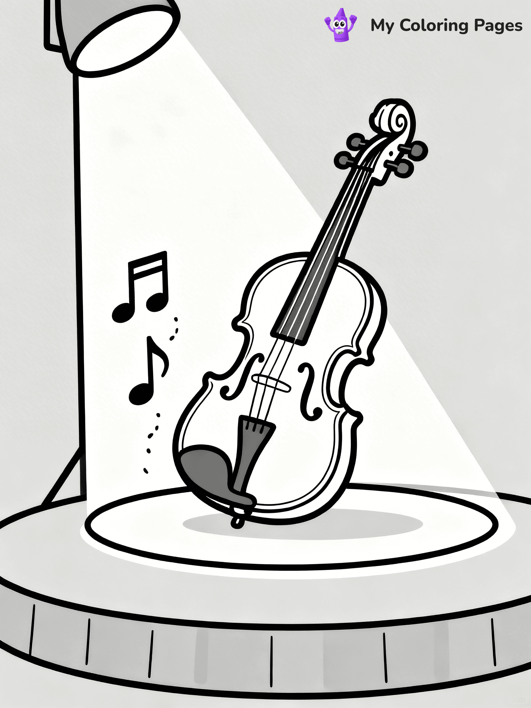 Violin Coloring Pages - 6