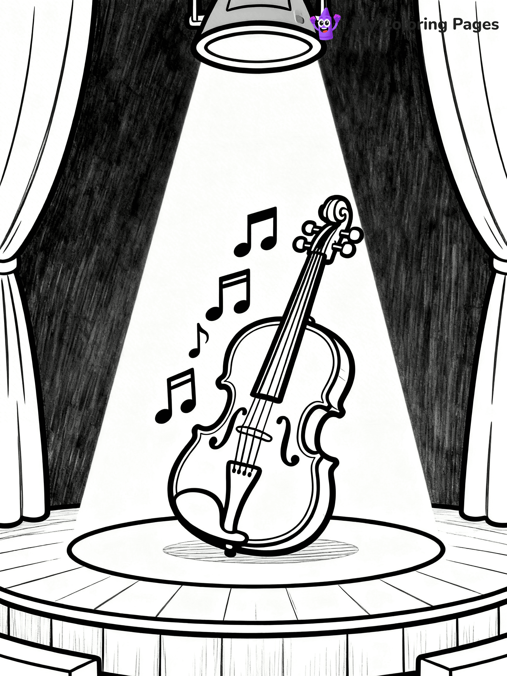 Violin Coloring Pages - 4