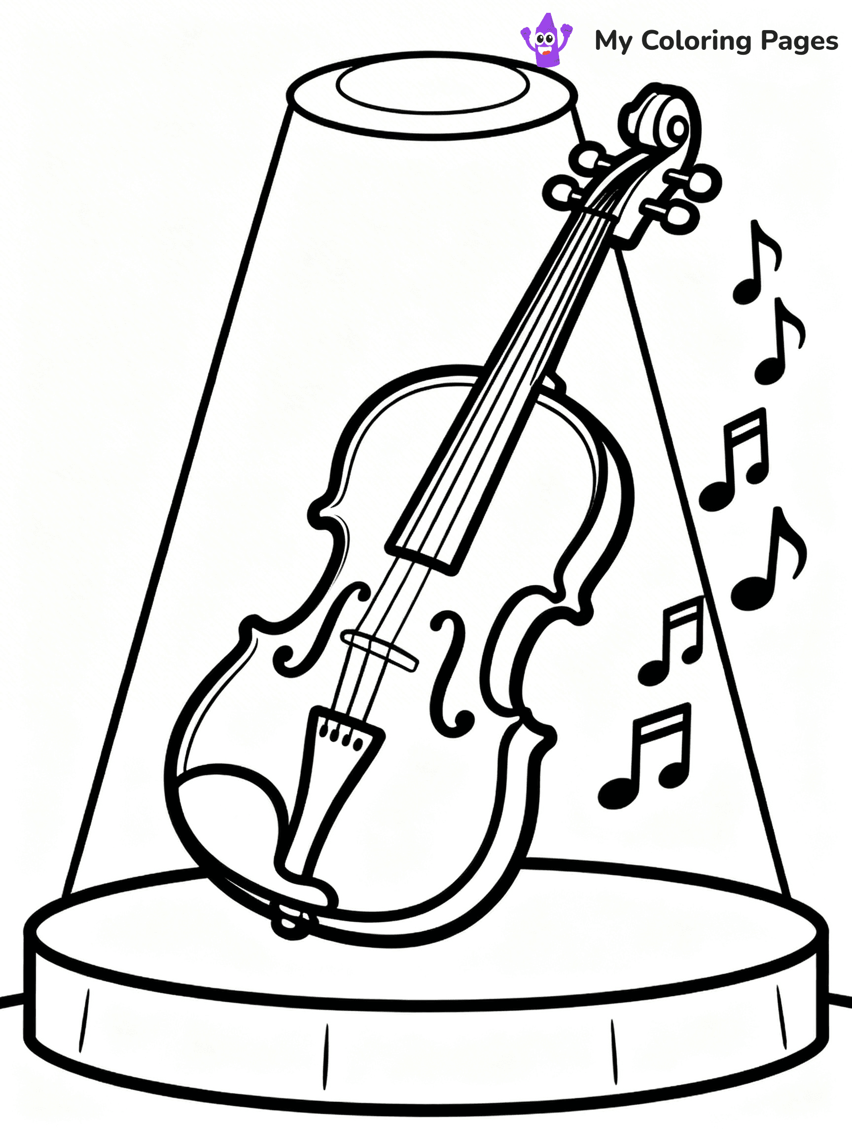 Violin Coloring Pages - 3