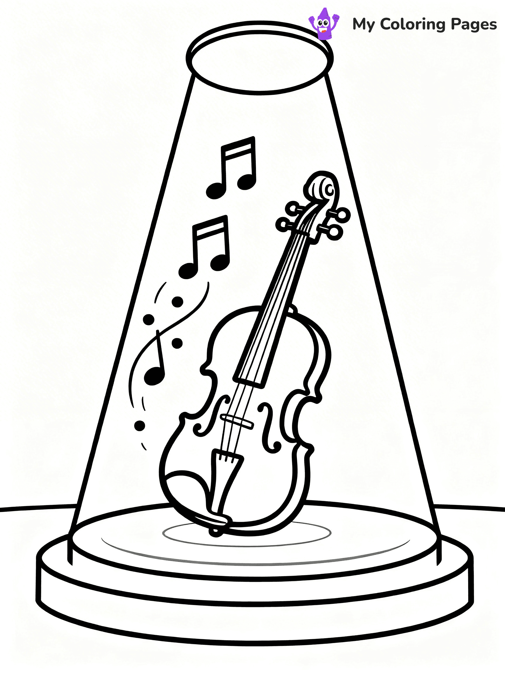 Violin Coloring Pages - 2
