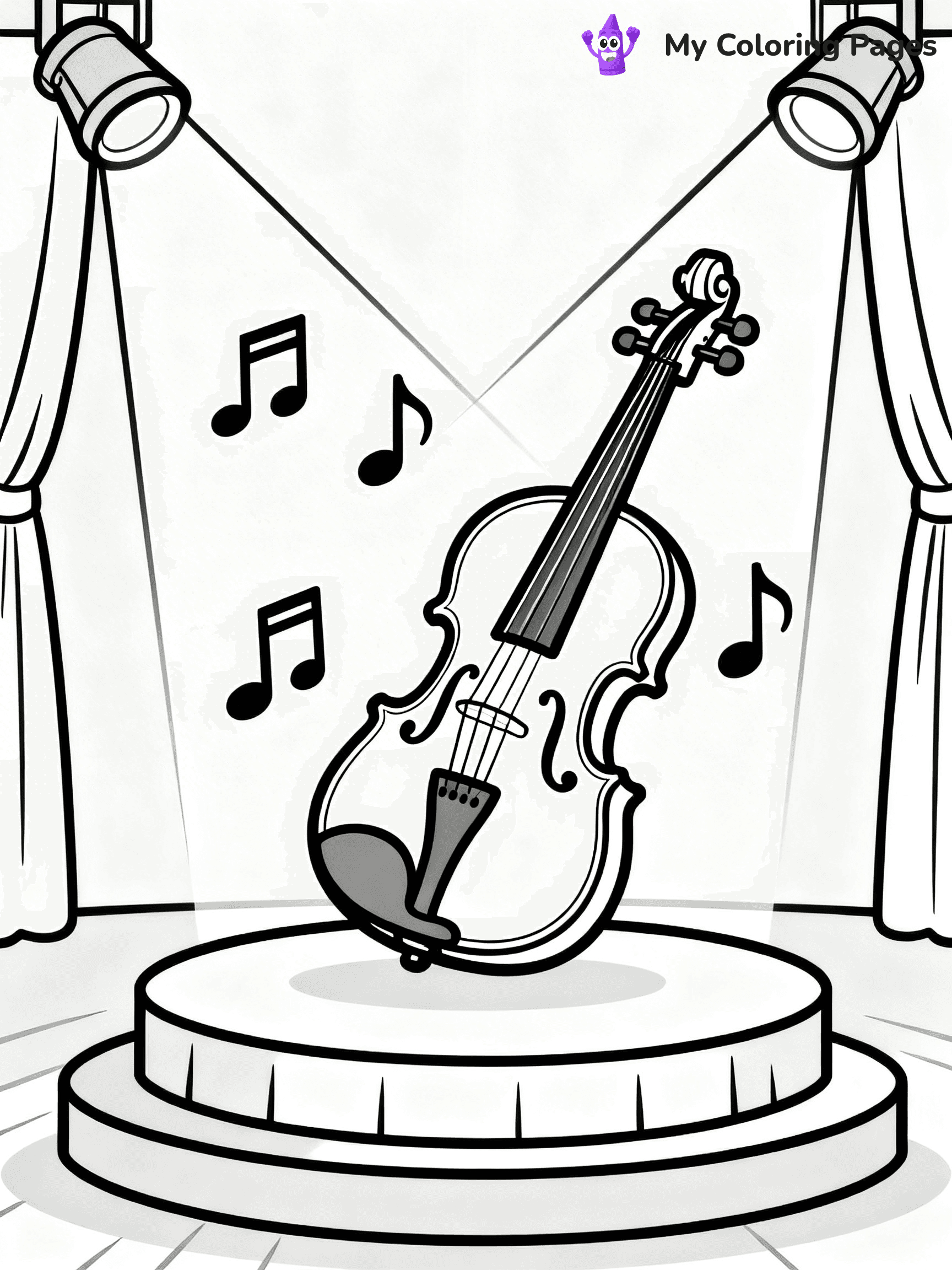 Violin Coloring Pages - 1