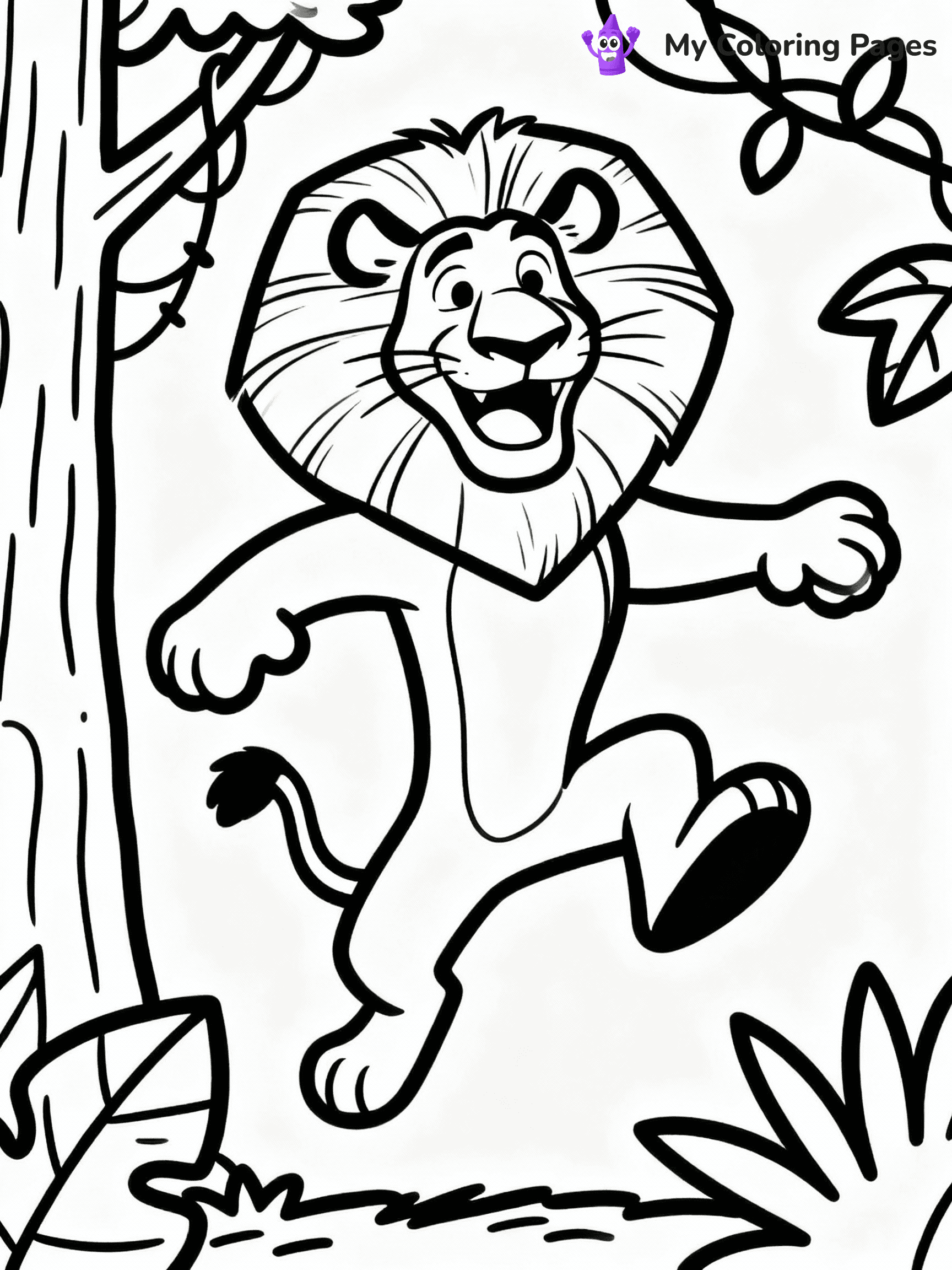 ⚠️ CRITICAL REQUIREMENT - ABSOLUTE BLACK AND WHITE ONLY ⚠️
This MUST be a BLACK AND WHITE line drawing ONLY. NO COLORS whatsoever.
- ONLY pure black lines (#000000) on pure white background (#FFFFFF)
- ABSOLUTELY NO colors, NO shading, NO gradients, NO grayscale
- If there are ANY colors in the output, the image is REJECTED
- This is a COLORING PAGE - meant to be COLORED IN by children
- The output must be UNCOLORED line art ready for coloring
⚠️ SUBJECT TO DRAW: Playful Alex the Lion from Madagascar in cartoon style, jumping with a big grin, jungle backdrop
(REMEMBER: Output must be BLACK AND WHITE line art only, NOT colored!)
# COLORING PAGE: BLACK OUTLINES ONLY - WHITE BACKGROUND MANDATORY
Create a **coloring book page** using EXACTLY two values: black lines, white space.
## NON-NEGOTIABLE BINARY RULES
- **ONLY #000000 (black) and #FFFFFF (white)** - NO other values exist
- **EVERY PIXEL = BLACK OR WHITE** - no gray/shading/antialiasing
- **WHITE BACKGROUND MANDATORY** - entire canvas stays white
- **ALL SHAPES HOLLOW** - everything is empty outlines waiting to be colored
- **FORBIDDEN:** fills, shading, gradients, patterns, textures, colors
- **NO SOLID REGIONS** - if it's not a thin line, it's wrong
## Universal Line Standards
- Black outlines ONLY - thin, uniform weight
- Every shape completely empty inside
- Closed contours suitable for coloring
- Simple flat illustration - zero depth/3D/realism
- **Style:** Whimsical Doodle Art Alley - rounded, friendly outlines (unless specified)
## Everything = Outline Only
- Characters/animals: hollow shapes
- Objects/clothing: empty contours
- Backgrounds/scenery: line work only
- Natural elements: outlined forms
- Dark/night areas: don't exist (use outlined symbols)
- Textures/patterns: convert to simple lines
## The Test
Can a child color EVERY white space with crayons? If any area is pre-filled/shaded/gray or colored in, it FAILS. Every shape must be waiting to receive color.
**FINAL OUTPUT**: Binary coloring page. Black lines define shapes. White spaces ready for coloring. Nothing else exists. No exceptions. Print-ready.
⚠️ FINAL REMINDER: Draw the subject "Playful Alex the Lion from Madagascar in cartoon style, jumping with a big grin, jungle backdrop" as BLACK AND WHITE line art. Zero colors in output.