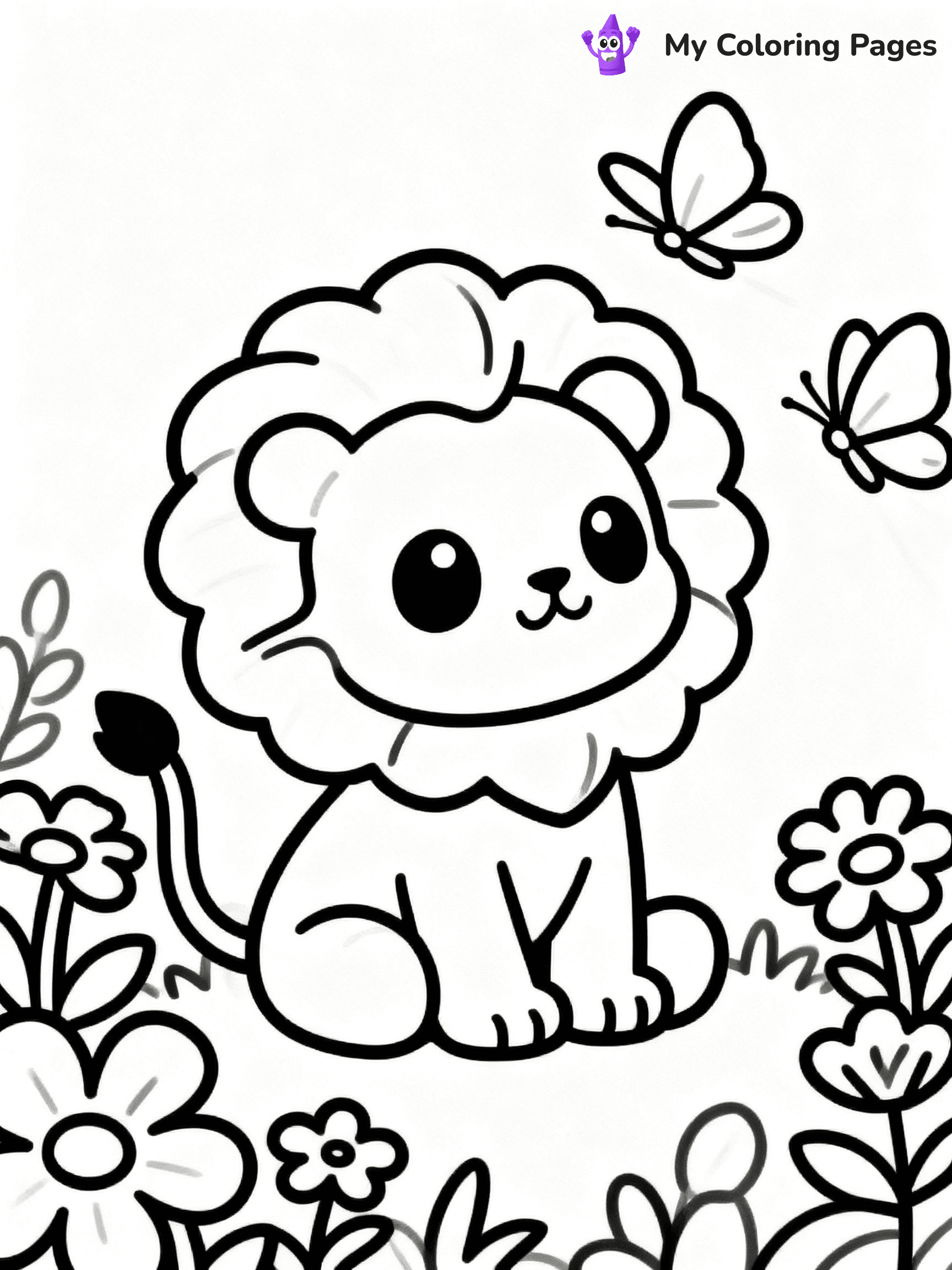 ⚠️ CRITICAL REQUIREMENT - ABSOLUTE BLACK AND WHITE ONLY ⚠️
This MUST be a BLACK AND WHITE line drawing ONLY. NO COLORS whatsoever.
- ONLY pure black lines (#000000) on pure white background (#FFFFFF)
- ABSOLUTELY NO colors, NO shading, NO gradients, NO grayscale
- If there are ANY colors in the output, the image is REJECTED
- This is a COLORING PAGE - meant to be COLORED IN by children
- The output must be UNCOLORED line art ready for coloring
⚠️ SUBJECT TO DRAW: Kawaii baby lion in cute style, playing with butterflies, big eyes, surrounded by flowers
(REMEMBER: Output must be BLACK AND WHITE line art only, NOT colored!)
# COLORING PAGE: BLACK OUTLINES ONLY - WHITE BACKGROUND MANDATORY
Create a **coloring book page** using EXACTLY two values: black lines, white space.
## NON-NEGOTIABLE BINARY RULES
- **ONLY #000000 (black) and #FFFFFF (white)** - NO other values exist
- **EVERY PIXEL = BLACK OR WHITE** - no gray/shading/antialiasing
- **WHITE BACKGROUND MANDATORY** - entire canvas stays white
- **ALL SHAPES HOLLOW** - everything is empty outlines waiting to be colored
- **FORBIDDEN:** fills, shading, gradients, patterns, textures, colors
- **NO SOLID REGIONS** - if it's not a thin line, it's wrong
## Universal Line Standards
- Black outlines ONLY - thin, uniform weight
- Every shape completely empty inside
- Closed contours suitable for coloring
- Simple flat illustration - zero depth/3D/realism
- **Style:** Whimsical Doodle Art Alley - rounded, friendly outlines (unless specified)
## Everything = Outline Only
- Characters/animals: hollow shapes
- Objects/clothing: empty contours
- Backgrounds/scenery: line work only
- Natural elements: outlined forms
- Dark/night areas: don't exist (use outlined symbols)
- Textures/patterns: convert to simple lines
## The Test
Can a child color EVERY white space with crayons? If any area is pre-filled/shaded/gray or colored in, it FAILS. Every shape must be waiting to receive color.
**FINAL OUTPUT**: Binary coloring page. Black lines define shapes. White spaces ready for coloring. Nothing else exists. No exceptions. Print-ready.
⚠️ FINAL REMINDER: Draw the subject "Kawaii baby lion in cute style, playing with butterflies, big eyes, surrounded by flowers" as BLACK AND WHITE line art. Zero colors in output.