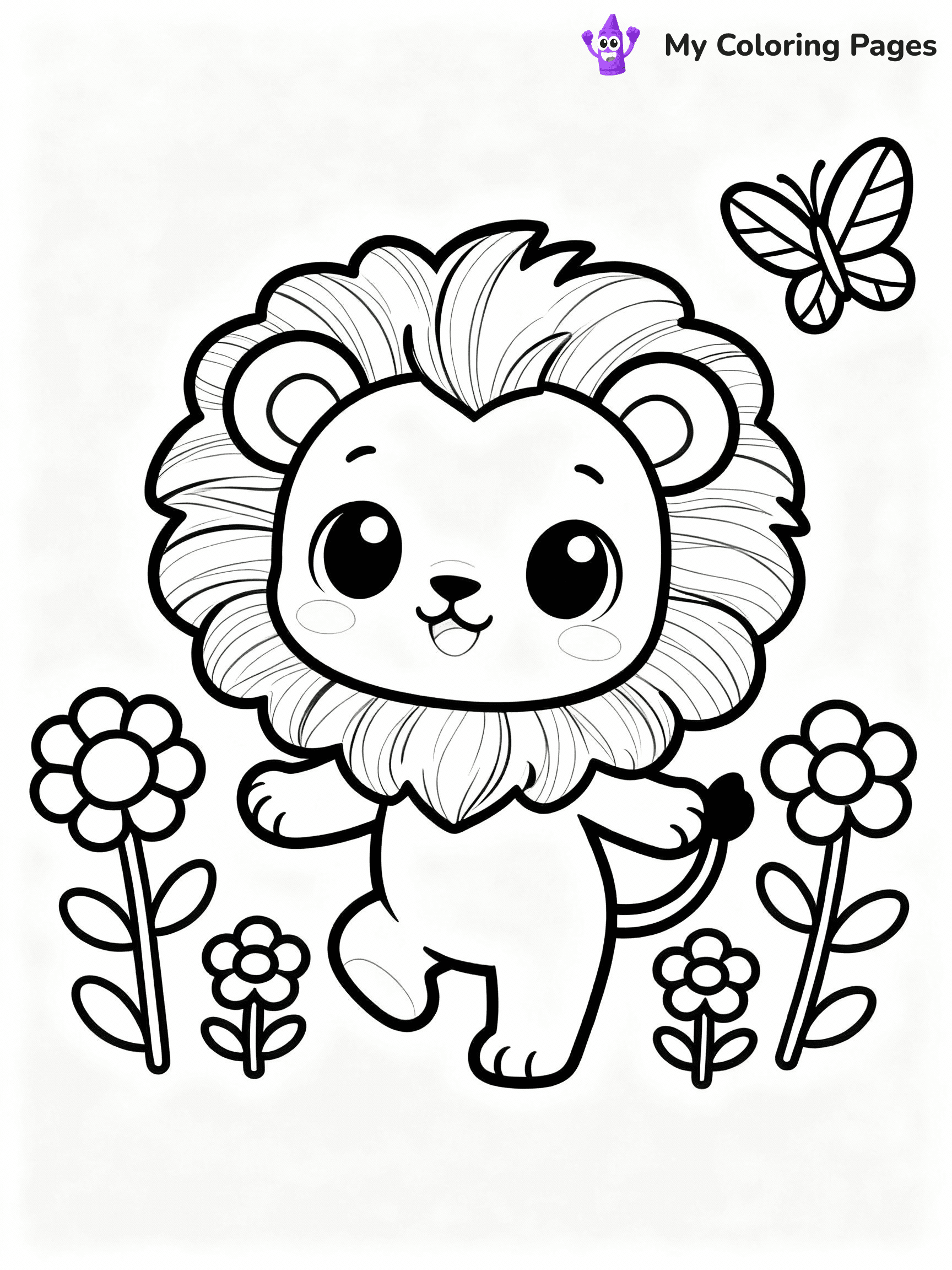 ⚠️ CRITICAL REQUIREMENT - ABSOLUTE BLACK AND WHITE ONLY ⚠️
This MUST be a BLACK AND WHITE line drawing ONLY. NO COLORS whatsoever.
- ONLY pure black lines (#000000) on pure white background (#FFFFFF)
- ABSOLUTELY NO colors, NO shading, NO gradients, NO grayscale
- If there are ANY colors in the output, the image is REJECTED
- This is a COLORING PAGE - meant to be COLORED IN by children
- The output must be UNCOLORED line art ready for coloring
⚠️ SUBJECT TO DRAW: Kawaii baby lion in cute style, playing with butterflies, big eyes, surrounded by flowers
(REMEMBER: Output must be BLACK AND WHITE line art only, NOT colored!)
# COLORING PAGE: BLACK OUTLINES ONLY - WHITE BACKGROUND MANDATORY
Create a **coloring book page** using EXACTLY two values: black lines, white space.
## NON-NEGOTIABLE BINARY RULES
- **ONLY #000000 (black) and #FFFFFF (white)** - NO other values exist
- **EVERY PIXEL = BLACK OR WHITE** - no gray/shading/antialiasing
- **WHITE BACKGROUND MANDATORY** - entire canvas stays white
- **ALL SHAPES HOLLOW** - everything is empty outlines waiting to be colored
- **FORBIDDEN:** fills, shading, gradients, patterns, textures, colors
- **NO SOLID REGIONS** - if it's not a thin line, it's wrong
## Universal Line Standards
- Black outlines ONLY - thin, uniform weight
- Every shape completely empty inside
- Closed contours suitable for coloring
- Simple flat illustration - zero depth/3D/realism
- **Style:** Whimsical Doodle Art Alley - rounded, friendly outlines (unless specified)
## Everything = Outline Only
- Characters/animals: hollow shapes
- Objects/clothing: empty contours
- Backgrounds/scenery: line work only
- Natural elements: outlined forms
- Dark/night areas: don't exist (use outlined symbols)
- Textures/patterns: convert to simple lines
## The Test
Can a child color EVERY white space with crayons? If any area is pre-filled/shaded/gray or colored in, it FAILS. Every shape must be waiting to receive color.
**FINAL OUTPUT**: Binary coloring page. Black lines define shapes. White spaces ready for coloring. Nothing else exists. No exceptions. Print-ready.
⚠️ FINAL REMINDER: Draw the subject "Kawaii baby lion in cute style, playing with butterflies, big eyes, surrounded by flowers" as BLACK AND WHITE line art. Zero colors in output.