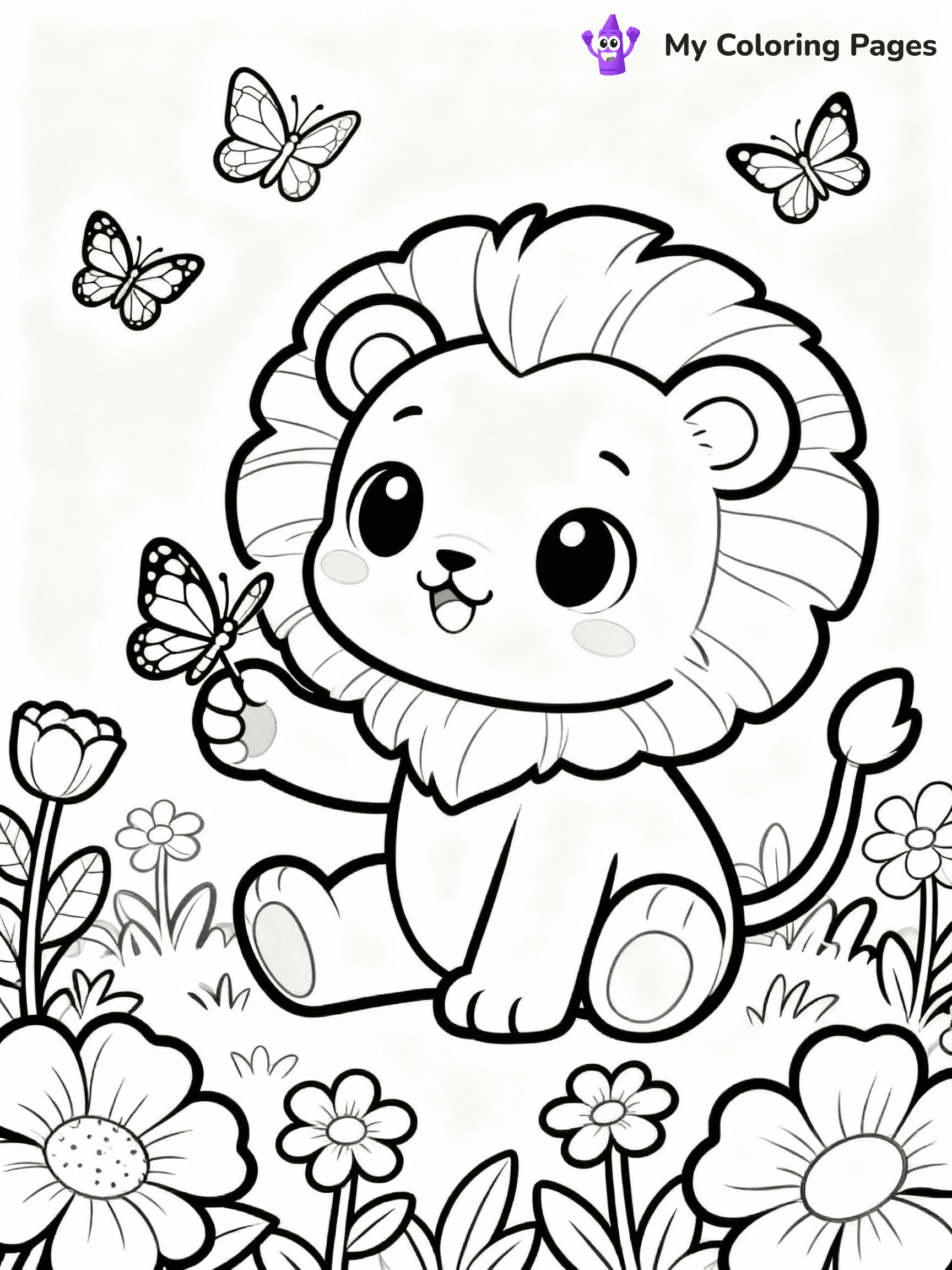 ⚠️ CRITICAL REQUIREMENT - ABSOLUTE BLACK AND WHITE ONLY ⚠️
This MUST be a BLACK AND WHITE line drawing ONLY. NO COLORS whatsoever.
- ONLY pure black lines (#000000) on pure white background (#FFFFFF)
- ABSOLUTELY NO colors, NO shading, NO gradients, NO grayscale
- If there are ANY colors in the output, the image is REJECTED
- This is a COLORING PAGE - meant to be COLORED IN by children
- The output must be UNCOLORED line art ready for coloring
⚠️ SUBJECT TO DRAW: Kawaii baby lion in cute style, playing with butterflies, big eyes, surrounded by flowers
(REMEMBER: Output must be BLACK AND WHITE line art only, NOT colored!)
# COLORING PAGE: BLACK OUTLINES ONLY - WHITE BACKGROUND MANDATORY
Create a **coloring book page** using EXACTLY two values: black lines, white space.
## NON-NEGOTIABLE BINARY RULES
- **ONLY #000000 (black) and #FFFFFF (white)** - NO other values exist
- **EVERY PIXEL = BLACK OR WHITE** - no gray/shading/antialiasing
- **WHITE BACKGROUND MANDATORY** - entire canvas stays white
- **ALL SHAPES HOLLOW** - everything is empty outlines waiting to be colored
- **FORBIDDEN:** fills, shading, gradients, patterns, textures, colors
- **NO SOLID REGIONS** - if it's not a thin line, it's wrong
## Universal Line Standards
- Black outlines ONLY - thin, uniform weight
- Every shape completely empty inside
- Closed contours suitable for coloring
- Simple flat illustration - zero depth/3D/realism
- **Style:** Whimsical Doodle Art Alley - rounded, friendly outlines (unless specified)
## Everything = Outline Only
- Characters/animals: hollow shapes
- Objects/clothing: empty contours
- Backgrounds/scenery: line work only
- Natural elements: outlined forms
- Dark/night areas: don't exist (use outlined symbols)
- Textures/patterns: convert to simple lines
## The Test
Can a child color EVERY white space with crayons? If any area is pre-filled/shaded/gray or colored in, it FAILS. Every shape must be waiting to receive color.
**FINAL OUTPUT**: Binary coloring page. Black lines define shapes. White spaces ready for coloring. Nothing else exists. No exceptions. Print-ready.
⚠️ FINAL REMINDER: Draw the subject "Kawaii baby lion in cute style, playing with butterflies, big eyes, surrounded by flowers" as BLACK AND WHITE line art. Zero colors in output.