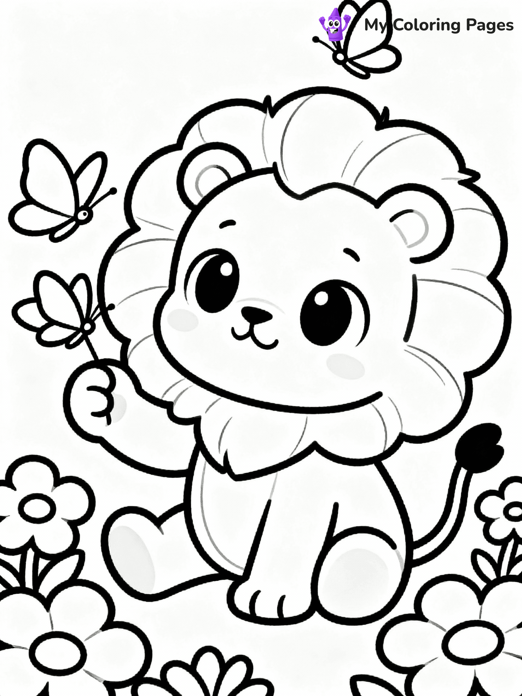 ⚠️ CRITICAL REQUIREMENT - ABSOLUTE BLACK AND WHITE ONLY ⚠️
This MUST be a BLACK AND WHITE line drawing ONLY. NO COLORS whatsoever.
- ONLY pure black lines (#000000) on pure white background (#FFFFFF)
- ABSOLUTELY NO colors, NO shading, NO gradients, NO grayscale
- If there are ANY colors in the output, the image is REJECTED
- This is a COLORING PAGE - meant to be COLORED IN by children
- The output must be UNCOLORED line art ready for coloring
⚠️ SUBJECT TO DRAW: Kawaii baby lion in cute style, playing with butterflies, big eyes, surrounded by flowers
(REMEMBER: Output must be BLACK AND WHITE line art only, NOT colored!)
# COLORING PAGE: BLACK OUTLINES ONLY - WHITE BACKGROUND MANDATORY
Create a **coloring book page** using EXACTLY two values: black lines, white space.
## NON-NEGOTIABLE BINARY RULES
- **ONLY #000000 (black) and #FFFFFF (white)** - NO other values exist
- **EVERY PIXEL = BLACK OR WHITE** - no gray/shading/antialiasing
- **WHITE BACKGROUND MANDATORY** - entire canvas stays white
- **ALL SHAPES HOLLOW** - everything is empty outlines waiting to be colored
- **FORBIDDEN:** fills, shading, gradients, patterns, textures, colors
- **NO SOLID REGIONS** - if it's not a thin line, it's wrong
## Universal Line Standards
- Black outlines ONLY - thin, uniform weight
- Every shape completely empty inside
- Closed contours suitable for coloring
- Simple flat illustration - zero depth/3D/realism
- **Style:** Whimsical Doodle Art Alley - rounded, friendly outlines (unless specified)
## Everything = Outline Only
- Characters/animals: hollow shapes
- Objects/clothing: empty contours
- Backgrounds/scenery: line work only
- Natural elements: outlined forms
- Dark/night areas: don't exist (use outlined symbols)
- Textures/patterns: convert to simple lines
## The Test
Can a child color EVERY white space with crayons? If any area is pre-filled/shaded/gray or colored in, it FAILS. Every shape must be waiting to receive color.
**FINAL OUTPUT**: Binary coloring page. Black lines define shapes. White spaces ready for coloring. Nothing else exists. No exceptions. Print-ready.
⚠️ FINAL REMINDER: Draw the subject "Kawaii baby lion in cute style, playing with butterflies, big eyes, surrounded by flowers" as BLACK AND WHITE line art. Zero colors in output.