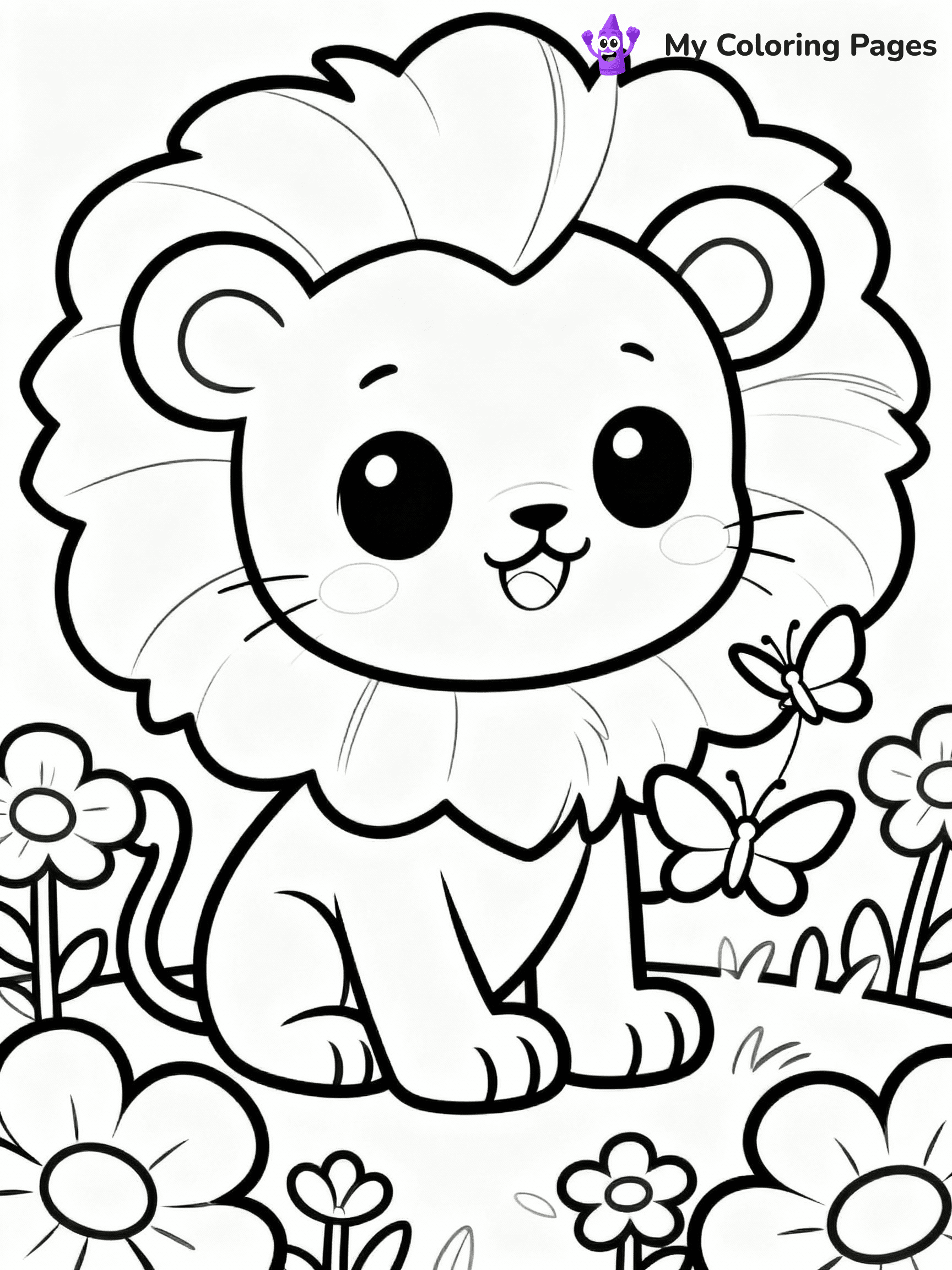 ⚠️ CRITICAL REQUIREMENT - ABSOLUTE BLACK AND WHITE ONLY ⚠️
This MUST be a BLACK AND WHITE line drawing ONLY. NO COLORS whatsoever.
- ONLY pure black lines (#000000) on pure white background (#FFFFFF)
- ABSOLUTELY NO colors, NO shading, NO gradients, NO grayscale
- If there are ANY colors in the output, the image is REJECTED
- This is a COLORING PAGE - meant to be COLORED IN by children
- The output must be UNCOLORED line art ready for coloring
⚠️ SUBJECT TO DRAW: Kawaii baby lion in cute style, playing with butterflies, big eyes, surrounded by flowers
(REMEMBER: Output must be BLACK AND WHITE line art only, NOT colored!)
# COLORING PAGE: BLACK OUTLINES ONLY - WHITE BACKGROUND MANDATORY
Create a **coloring book page** using EXACTLY two values: black lines, white space.
## NON-NEGOTIABLE BINARY RULES
- **ONLY #000000 (black) and #FFFFFF (white)** - NO other values exist
- **EVERY PIXEL = BLACK OR WHITE** - no gray/shading/antialiasing
- **WHITE BACKGROUND MANDATORY** - entire canvas stays white
- **ALL SHAPES HOLLOW** - everything is empty outlines waiting to be colored
- **FORBIDDEN:** fills, shading, gradients, patterns, textures, colors
- **NO SOLID REGIONS** - if it's not a thin line, it's wrong
## Universal Line Standards
- Black outlines ONLY - thin, uniform weight
- Every shape completely empty inside
- Closed contours suitable for coloring
- Simple flat illustration - zero depth/3D/realism
- **Style:** Whimsical Doodle Art Alley - rounded, friendly outlines (unless specified)
## Everything = Outline Only
- Characters/animals: hollow shapes
- Objects/clothing: empty contours
- Backgrounds/scenery: line work only
- Natural elements: outlined forms
- Dark/night areas: don't exist (use outlined symbols)
- Textures/patterns: convert to simple lines
## The Test
Can a child color EVERY white space with crayons? If any area is pre-filled/shaded/gray or colored in, it FAILS. Every shape must be waiting to receive color.
**FINAL OUTPUT**: Binary coloring page. Black lines define shapes. White spaces ready for coloring. Nothing else exists. No exceptions. Print-ready.
⚠️ FINAL REMINDER: Draw the subject "Kawaii baby lion in cute style, playing with butterflies, big eyes, surrounded by flowers" as BLACK AND WHITE line art. Zero colors in output.