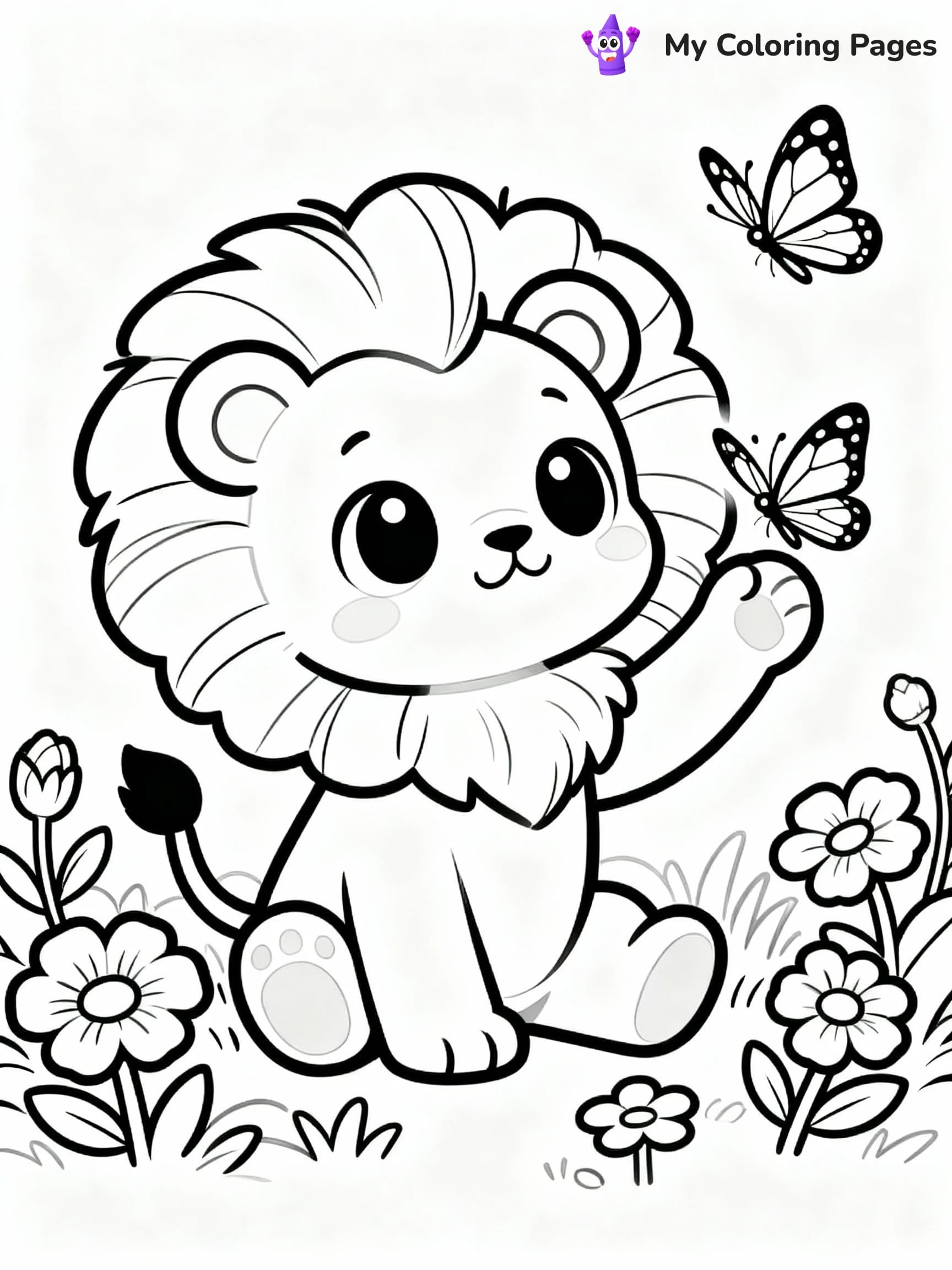 Lion Coloring Pages - 12