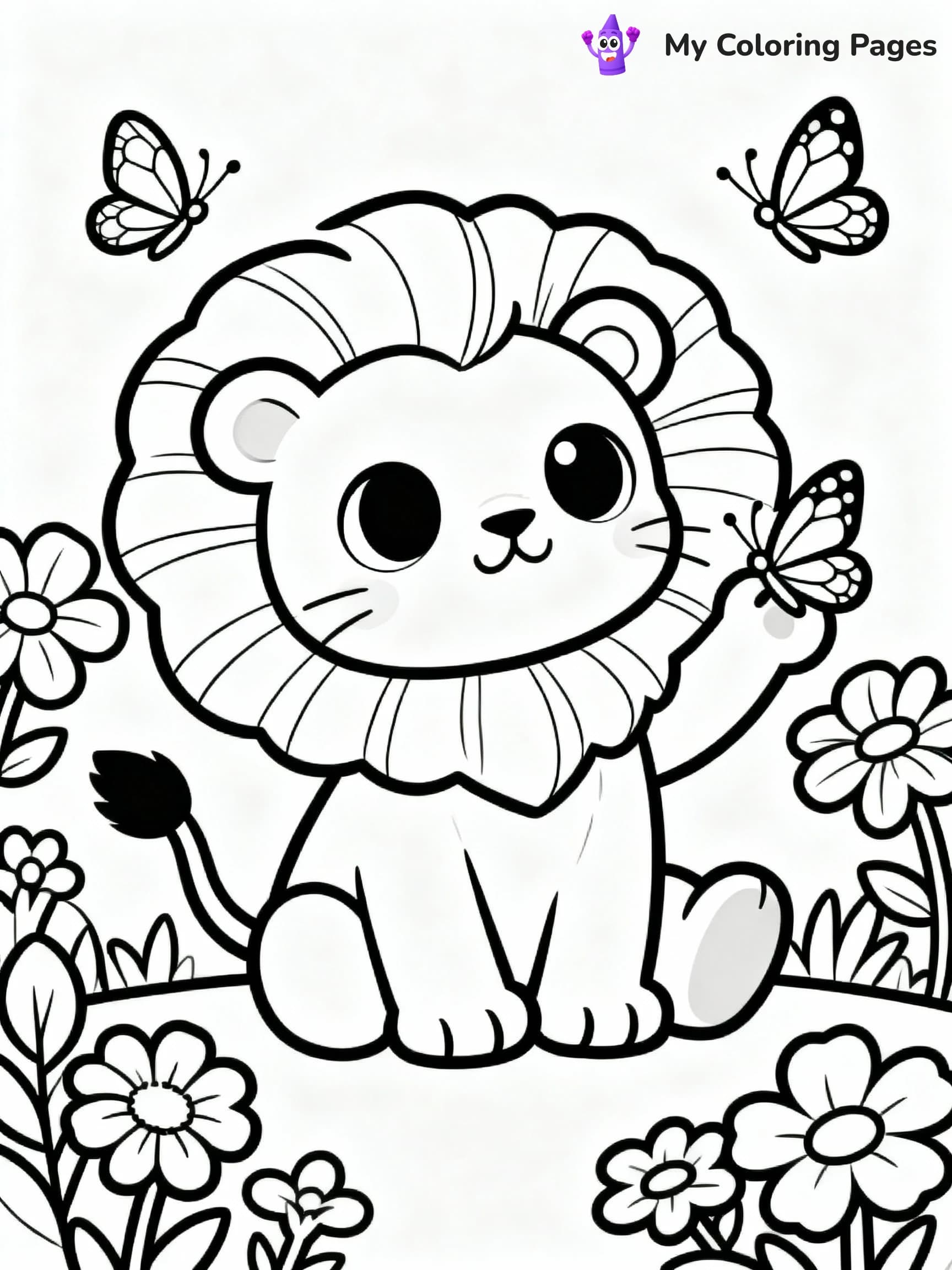 Lion Coloring Pages - 11