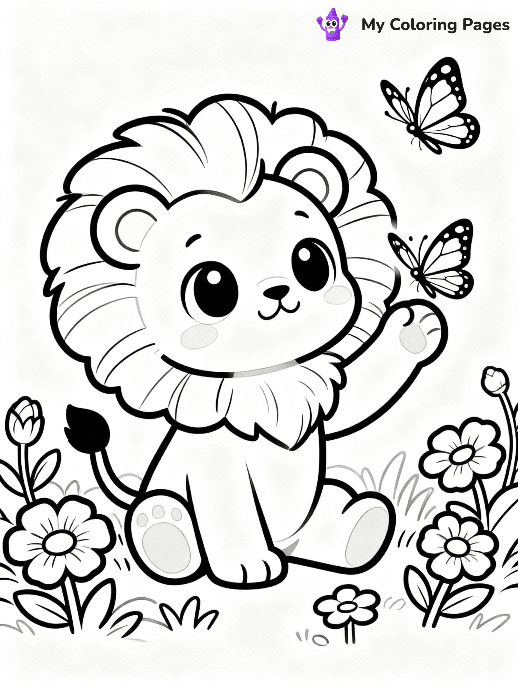⚠️ CRITICAL REQUIREMENT - ABSOLUTE BLACK AND WHITE ONLY ⚠️
This MUST be a BLACK AND WHITE line drawing ONLY. NO COLORS whatsoever.
- ONLY pure black lines (#000000) on pure white background (#FFFFFF)
- ABSOLUTELY NO colors, NO shading, NO gradients, NO grayscale
- If there are ANY colors in the output, the image is REJECTED
- This is a COLORING PAGE - meant to be COLORED IN by children
- The output must be UNCOLORED line art ready for coloring
⚠️ SUBJECT TO DRAW: Kawaii baby lion in cute style, playing with butterflies, big eyes, surrounded by flowers
(REMEMBER: Output must be BLACK AND WHITE line art only, NOT colored!)
# COLORING PAGE: BLACK OUTLINES ONLY - WHITE BACKGROUND MANDATORY
Create a **coloring book page** using EXACTLY two values: black lines, white space.
## NON-NEGOTIABLE BINARY RULES
- **ONLY #000000 (black) and #FFFFFF (white)** - NO other values exist
- **EVERY PIXEL = BLACK OR WHITE** - no gray/shading/antialiasing
- **WHITE BACKGROUND MANDATORY** - entire canvas stays white
- **ALL SHAPES HOLLOW** - everything is empty outlines waiting to be colored
- **FORBIDDEN:** fills, shading, gradients, patterns, textures, colors
- **NO SOLID REGIONS** - if it's not a thin line, it's wrong
## Universal Line Standards
- Black outlines ONLY - thin, uniform weight
- Every shape completely empty inside
- Closed contours suitable for coloring
- Simple flat illustration - zero depth/3D/realism
- **Style:** Whimsical Doodle Art Alley - rounded, friendly outlines (unless specified)
## Everything = Outline Only
- Characters/animals: hollow shapes
- Objects/clothing: empty contours
- Backgrounds/scenery: line work only
- Natural elements: outlined forms
- Dark/night areas: don't exist (use outlined symbols)
- Textures/patterns: convert to simple lines
## The Test
Can a child color EVERY white space with crayons? If any area is pre-filled/shaded/gray or colored in, it FAILS. Every shape must be waiting to receive color.
**FINAL OUTPUT**: Binary coloring page. Black lines define shapes. White spaces ready for coloring. Nothing else exists. No exceptions. Print-ready.
⚠️ FINAL REMINDER: Draw the subject "Kawaii baby lion in cute style, playing with butterflies, big eyes, surrounded by flowers" as BLACK AND WHITE line art. Zero colors in output.