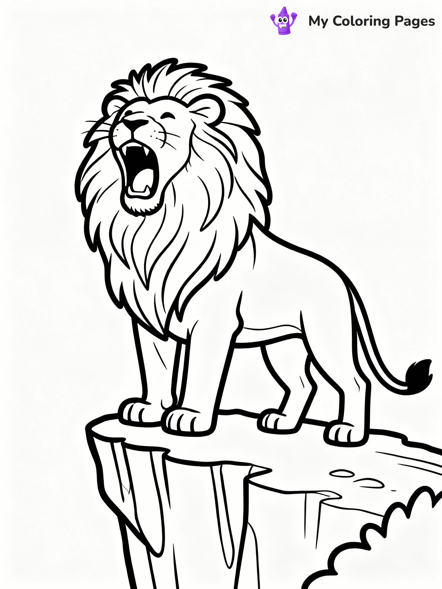 ⚠️ CRITICAL REQUIREMENT - ABSOLUTE BLACK AND WHITE ONLY ⚠️
This MUST be a BLACK AND WHITE line drawing ONLY. NO COLORS whatsoever.
- ONLY pure black lines (#000000) on pure white background (#FFFFFF)
- ABSOLUTELY NO colors, NO shading, NO gradients, NO grayscale
- If there are ANY colors in the output, the image is REJECTED
- This is a COLORING PAGE - meant to be COLORED IN by children
- The output must be UNCOLORED line art ready for coloring
⚠️ SUBJECT TO DRAW: Majestic male lion in realistic style, roaring with mouth open, thick mane flowing, standing on a cliff
(REMEMBER: Output must be BLACK AND WHITE line art only, NOT colored!)
# COLORING PAGE: BLACK OUTLINES ONLY - WHITE BACKGROUND MANDATORY
Create a **coloring book page** using EXACTLY two values: black lines, white space.
## NON-NEGOTIABLE BINARY RULES
- **ONLY #000000 (black) and #FFFFFF (white)** - NO other values exist
- **EVERY PIXEL = BLACK OR WHITE** - no gray/shading/antialiasing
- **WHITE BACKGROUND MANDATORY** - entire canvas stays white
- **ALL SHAPES HOLLOW** - everything is empty outlines waiting to be colored
- **FORBIDDEN:** fills, shading, gradients, patterns, textures, colors
- **NO SOLID REGIONS** - if it's not a thin line, it's wrong
## Universal Line Standards
- Black outlines ONLY - thin, uniform weight
- Every shape completely empty inside
- Closed contours suitable for coloring
- Simple flat illustration - zero depth/3D/realism
- **Style:** Whimsical Doodle Art Alley - rounded, friendly outlines (unless specified)
## Everything = Outline Only
- Characters/animals: hollow shapes
- Objects/clothing: empty contours
- Backgrounds/scenery: line work only
- Natural elements: outlined forms
- Dark/night areas: don't exist (use outlined symbols)
- Textures/patterns: convert to simple lines
## The Test
Can a child color EVERY white space with crayons? If any area is pre-filled/shaded/gray or colored in, it FAILS. Every shape must be waiting to receive color.
**FINAL OUTPUT**: Binary coloring page. Black lines define shapes. White spaces ready for coloring. Nothing else exists. No exceptions. Print-ready.
⚠️ FINAL REMINDER: Draw the subject "Majestic male lion in realistic style, roaring with mouth open, thick mane flowing, standing on a cliff" as BLACK AND WHITE line art. Zero colors in output.