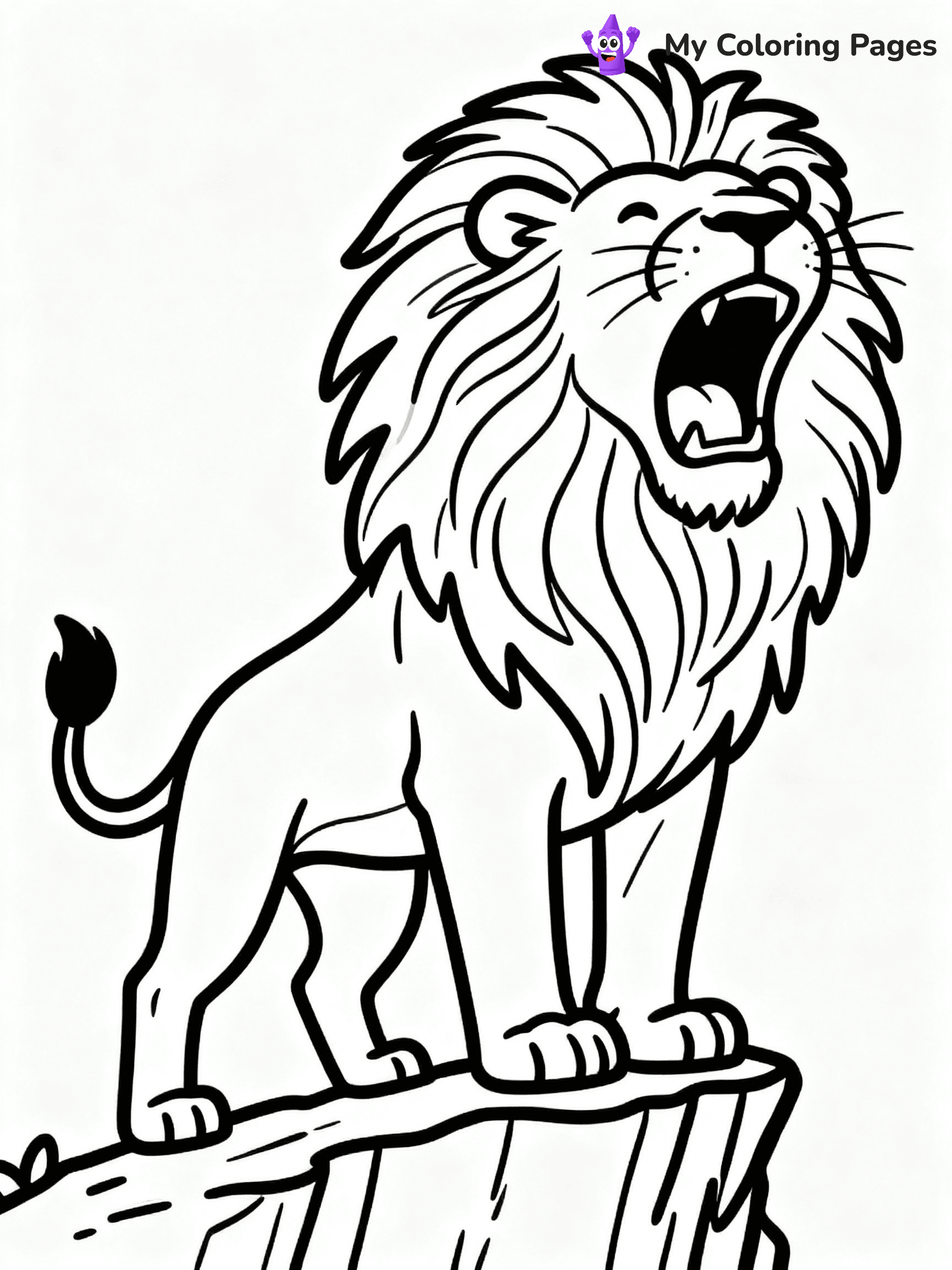 ⚠️ CRITICAL REQUIREMENT - ABSOLUTE BLACK AND WHITE ONLY ⚠️
This MUST be a BLACK AND WHITE line drawing ONLY. NO COLORS whatsoever.
- ONLY pure black lines (#000000) on pure white background (#FFFFFF)
- ABSOLUTELY NO colors, NO shading, NO gradients, NO grayscale
- If there are ANY colors in the output, the image is REJECTED
- This is a COLORING PAGE - meant to be COLORED IN by children
- The output must be UNCOLORED line art ready for coloring
⚠️ SUBJECT TO DRAW: Majestic male lion in realistic style, roaring with mouth open, thick mane flowing, standing on a cliff
(REMEMBER: Output must be BLACK AND WHITE line art only, NOT colored!)
# COLORING PAGE: BLACK OUTLINES ONLY - WHITE BACKGROUND MANDATORY
Create a **coloring book page** using EXACTLY two values: black lines, white space.
## NON-NEGOTIABLE BINARY RULES
- **ONLY #000000 (black) and #FFFFFF (white)** - NO other values exist
- **EVERY PIXEL = BLACK OR WHITE** - no gray/shading/antialiasing
- **WHITE BACKGROUND MANDATORY** - entire canvas stays white
- **ALL SHAPES HOLLOW** - everything is empty outlines waiting to be colored
- **FORBIDDEN:** fills, shading, gradients, patterns, textures, colors
- **NO SOLID REGIONS** - if it's not a thin line, it's wrong
## Universal Line Standards
- Black outlines ONLY - thin, uniform weight
- Every shape completely empty inside
- Closed contours suitable for coloring
- Simple flat illustration - zero depth/3D/realism
- **Style:** Whimsical Doodle Art Alley - rounded, friendly outlines (unless specified)
## Everything = Outline Only
- Characters/animals: hollow shapes
- Objects/clothing: empty contours
- Backgrounds/scenery: line work only
- Natural elements: outlined forms
- Dark/night areas: don't exist (use outlined symbols)
- Textures/patterns: convert to simple lines
## The Test
Can a child color EVERY white space with crayons? If any area is pre-filled/shaded/gray or colored in, it FAILS. Every shape must be waiting to receive color.
**FINAL OUTPUT**: Binary coloring page. Black lines define shapes. White spaces ready for coloring. Nothing else exists. No exceptions. Print-ready.
⚠️ FINAL REMINDER: Draw the subject "Majestic male lion in realistic style, roaring with mouth open, thick mane flowing, standing on a cliff" as BLACK AND WHITE line art. Zero colors in output.