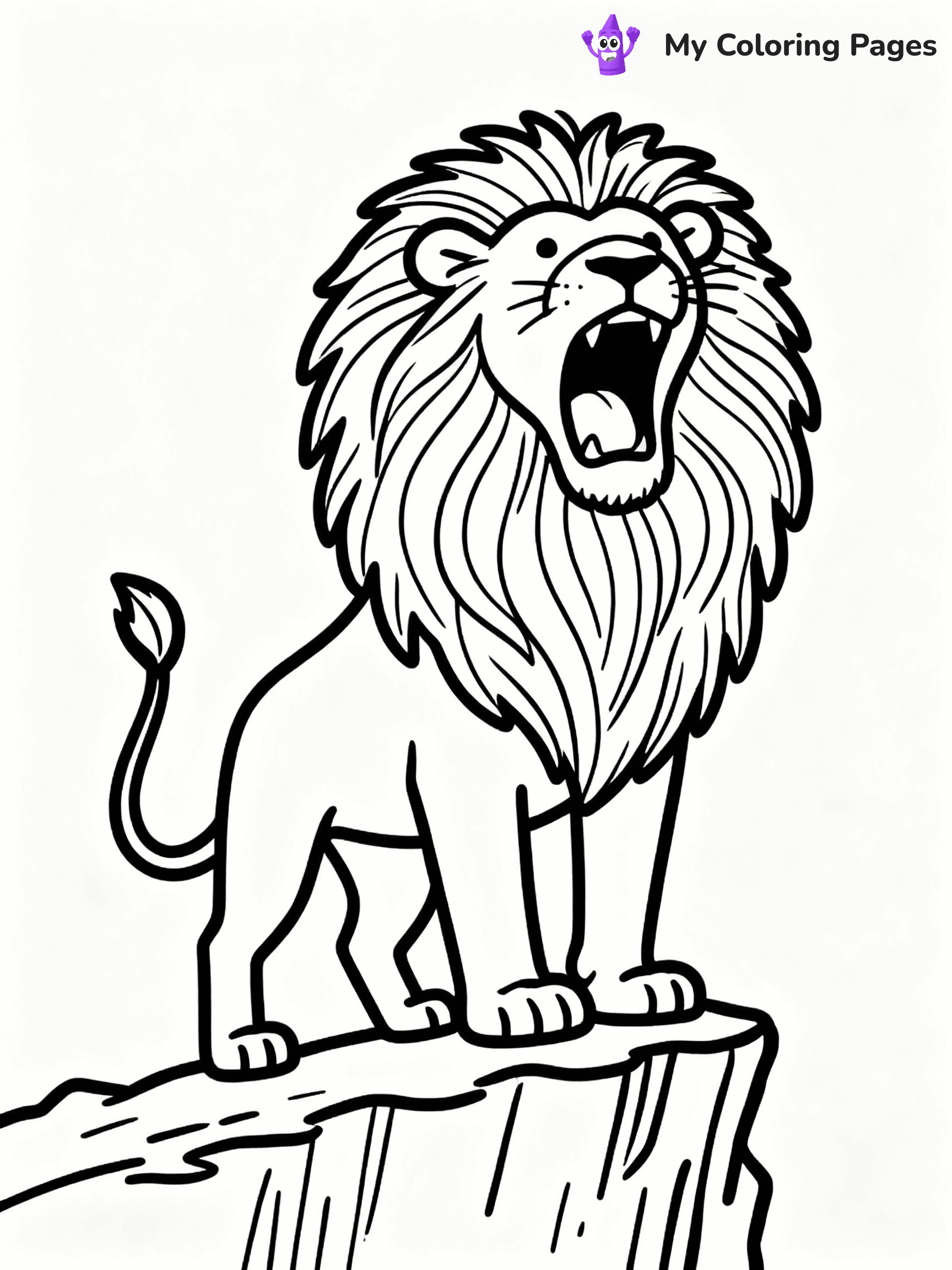 ⚠️ CRITICAL REQUIREMENT - ABSOLUTE BLACK AND WHITE ONLY ⚠️
This MUST be a BLACK AND WHITE line drawing ONLY. NO COLORS whatsoever.
- ONLY pure black lines (#000000) on pure white background (#FFFFFF)
- ABSOLUTELY NO colors, NO shading, NO gradients, NO grayscale
- If there are ANY colors in the output, the image is REJECTED
- This is a COLORING PAGE - meant to be COLORED IN by children
- The output must be UNCOLORED line art ready for coloring
⚠️ SUBJECT TO DRAW: Majestic male lion in realistic style, roaring with mouth open, thick mane flowing, standing on a cliff
(REMEMBER: Output must be BLACK AND WHITE line art only, NOT colored!)
# COLORING PAGE: BLACK OUTLINES ONLY - WHITE BACKGROUND MANDATORY
Create a **coloring book page** using EXACTLY two values: black lines, white space.
## NON-NEGOTIABLE BINARY RULES
- **ONLY #000000 (black) and #FFFFFF (white)** - NO other values exist
- **EVERY PIXEL = BLACK OR WHITE** - no gray/shading/antialiasing
- **WHITE BACKGROUND MANDATORY** - entire canvas stays white
- **ALL SHAPES HOLLOW** - everything is empty outlines waiting to be colored
- **FORBIDDEN:** fills, shading, gradients, patterns, textures, colors
- **NO SOLID REGIONS** - if it's not a thin line, it's wrong
## Universal Line Standards
- Black outlines ONLY - thin, uniform weight
- Every shape completely empty inside
- Closed contours suitable for coloring
- Simple flat illustration - zero depth/3D/realism
- **Style:** Whimsical Doodle Art Alley - rounded, friendly outlines (unless specified)
## Everything = Outline Only
- Characters/animals: hollow shapes
- Objects/clothing: empty contours
- Backgrounds/scenery: line work only
- Natural elements: outlined forms
- Dark/night areas: don't exist (use outlined symbols)
- Textures/patterns: convert to simple lines
## The Test
Can a child color EVERY white space with crayons? If any area is pre-filled/shaded/gray or colored in, it FAILS. Every shape must be waiting to receive color.
**FINAL OUTPUT**: Binary coloring page. Black lines define shapes. White spaces ready for coloring. Nothing else exists. No exceptions. Print-ready.
⚠️ FINAL REMINDER: Draw the subject "Majestic male lion in realistic style, roaring with mouth open, thick mane flowing, standing on a cliff" as BLACK AND WHITE line art. Zero colors in output.