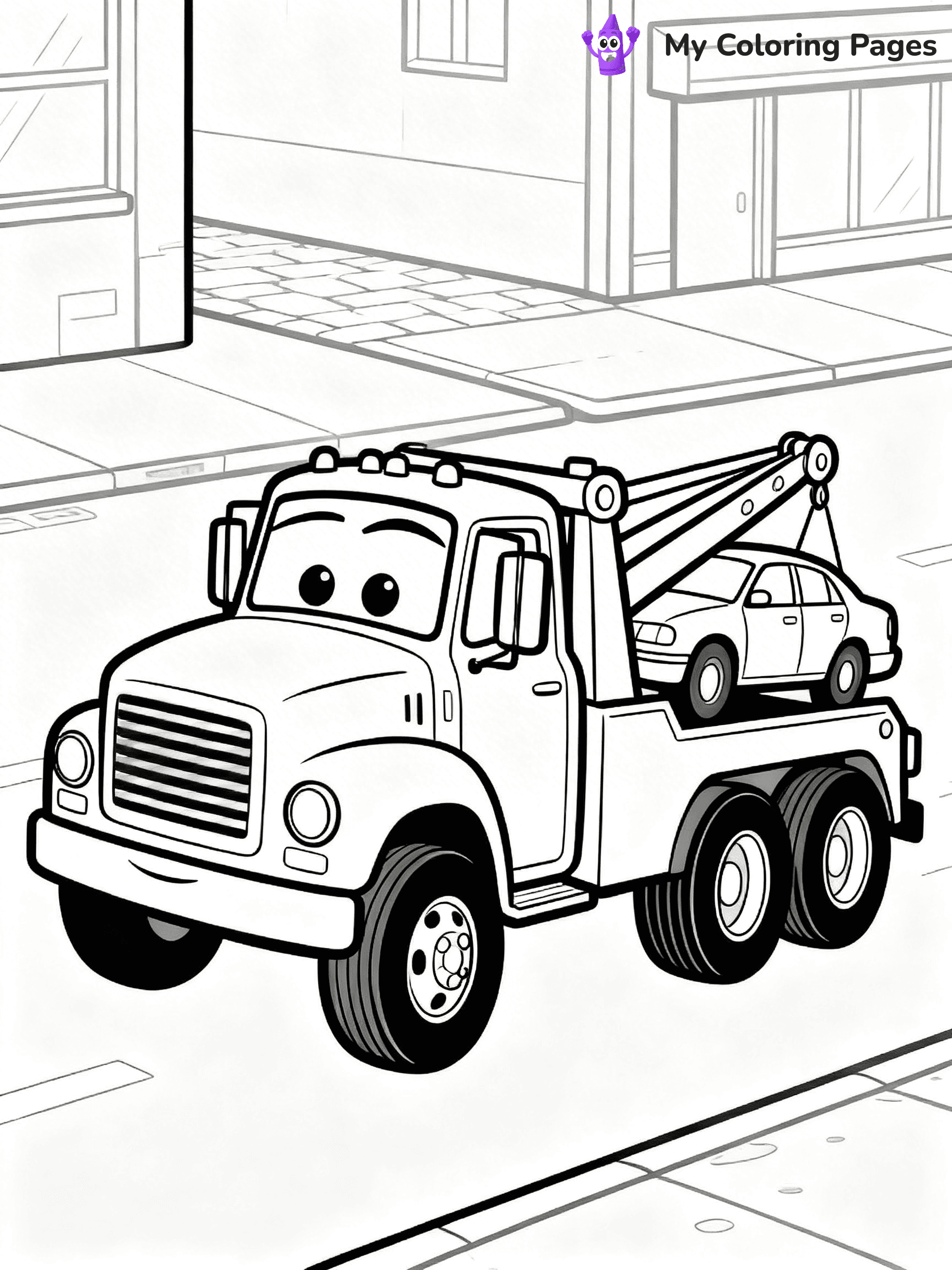 Tow Truck Coloring Pages - 18