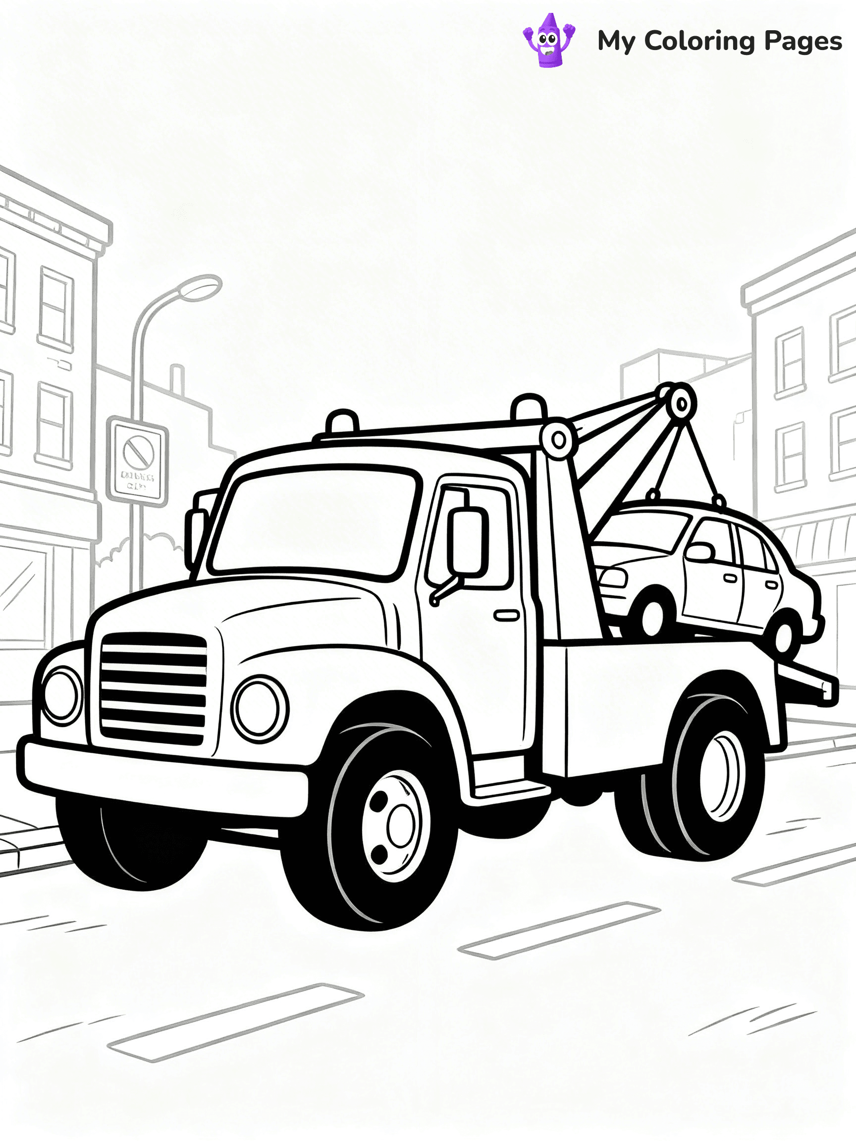 Tow Truck Coloring Pages - 17