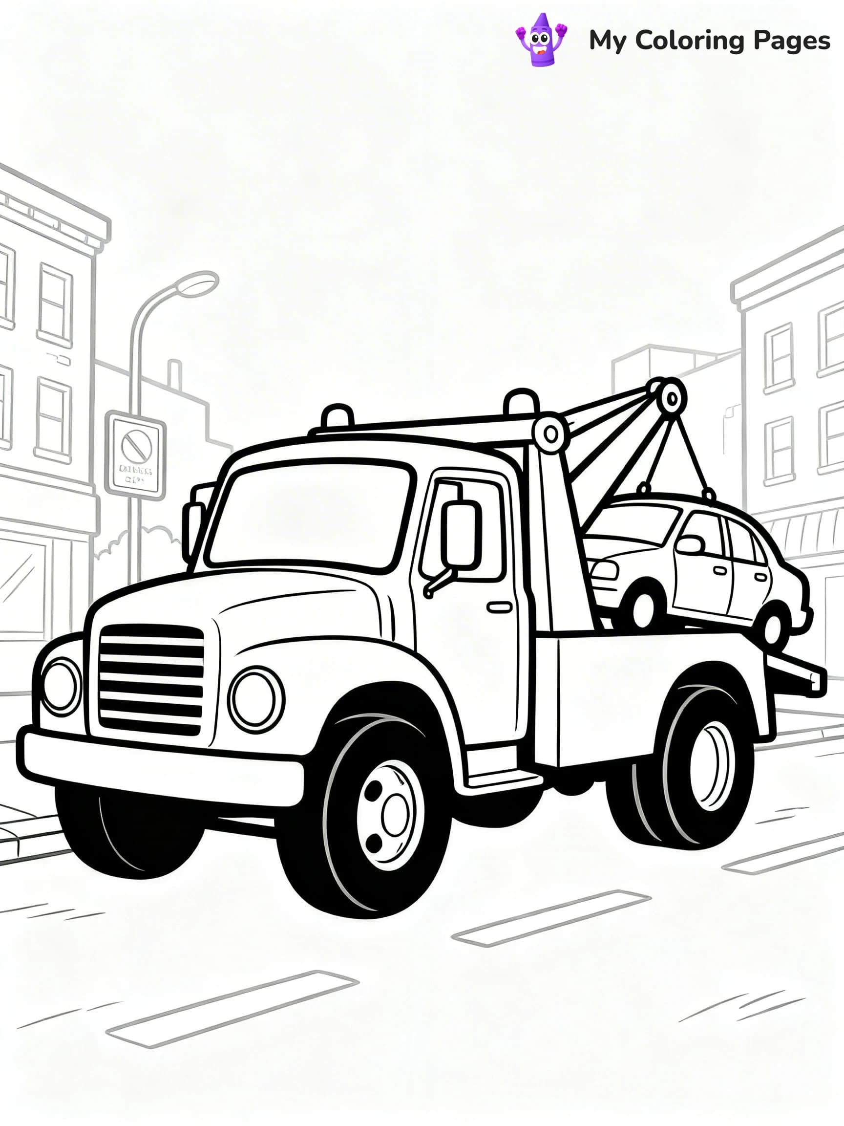Tow Truck Coloring Pages - 17