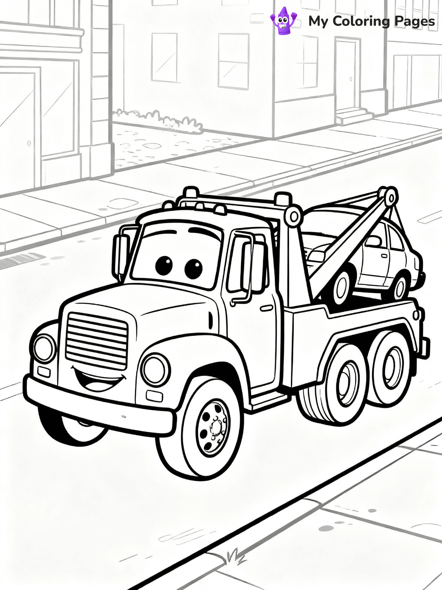 Tow Truck Coloring Pages - 16