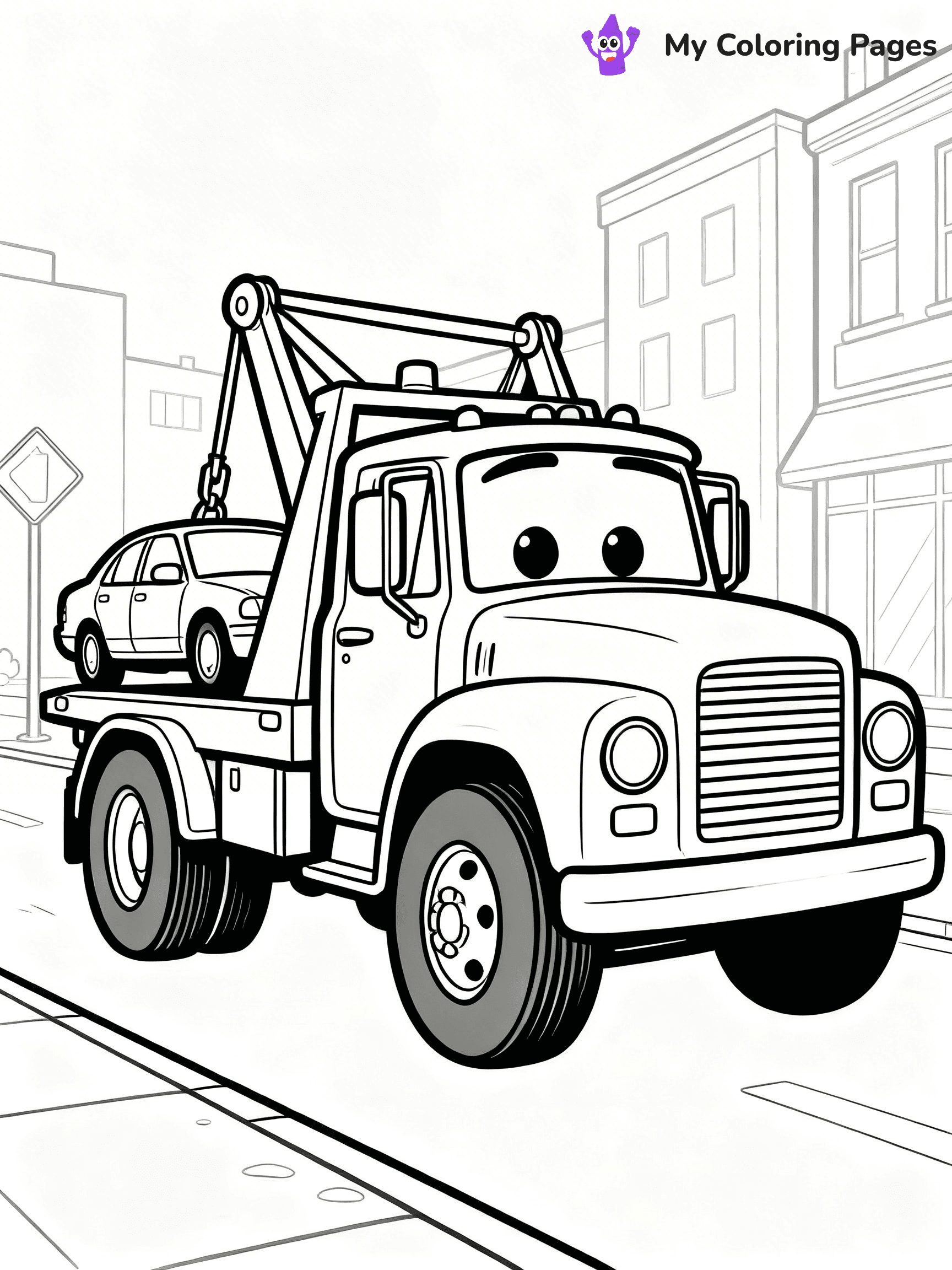 Tow Truck Coloring Pages - 15