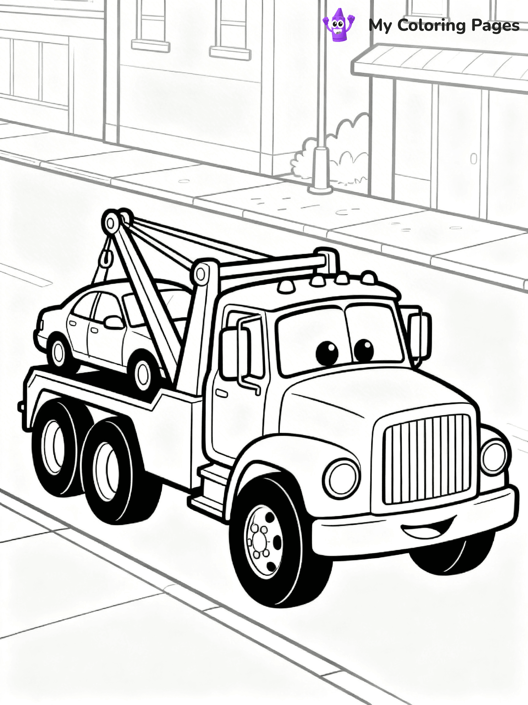 Tow Truck Coloring Pages - 14
