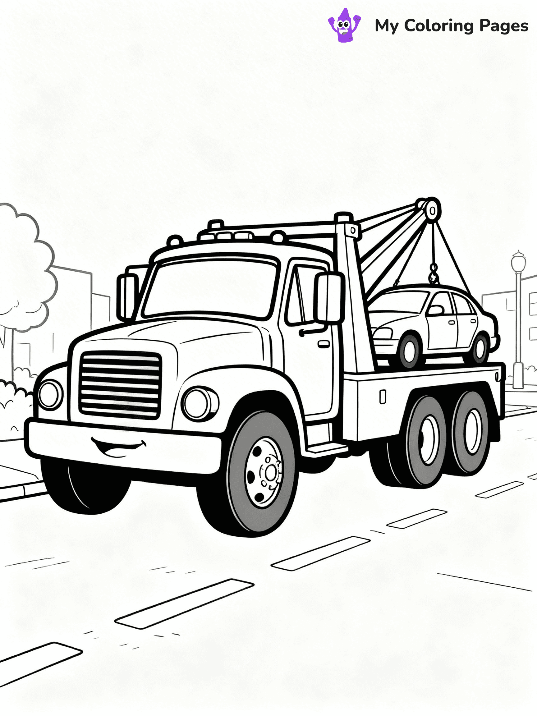 Tow Truck Coloring Pages - 13