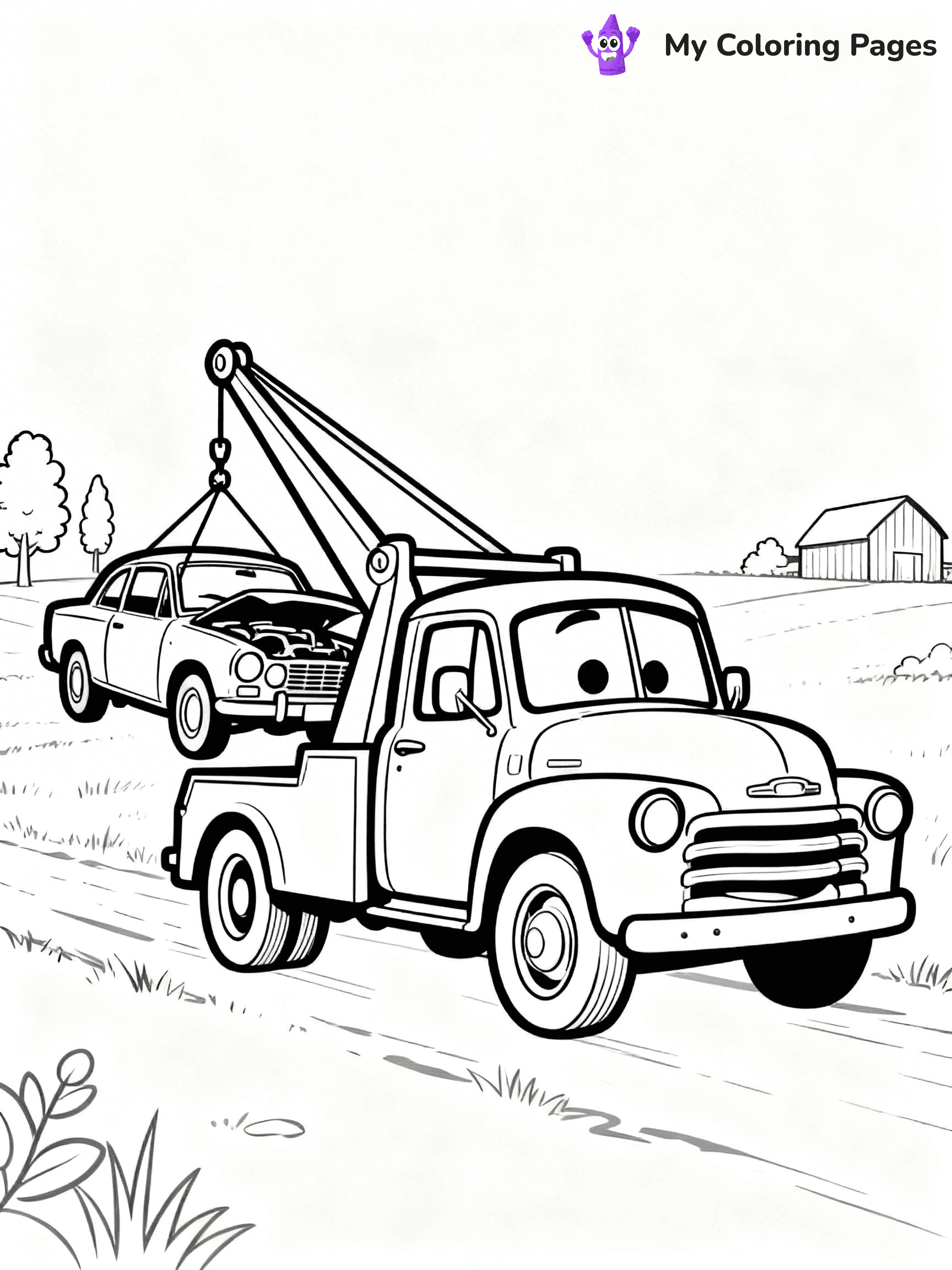 Tow Truck Coloring Pages - 12