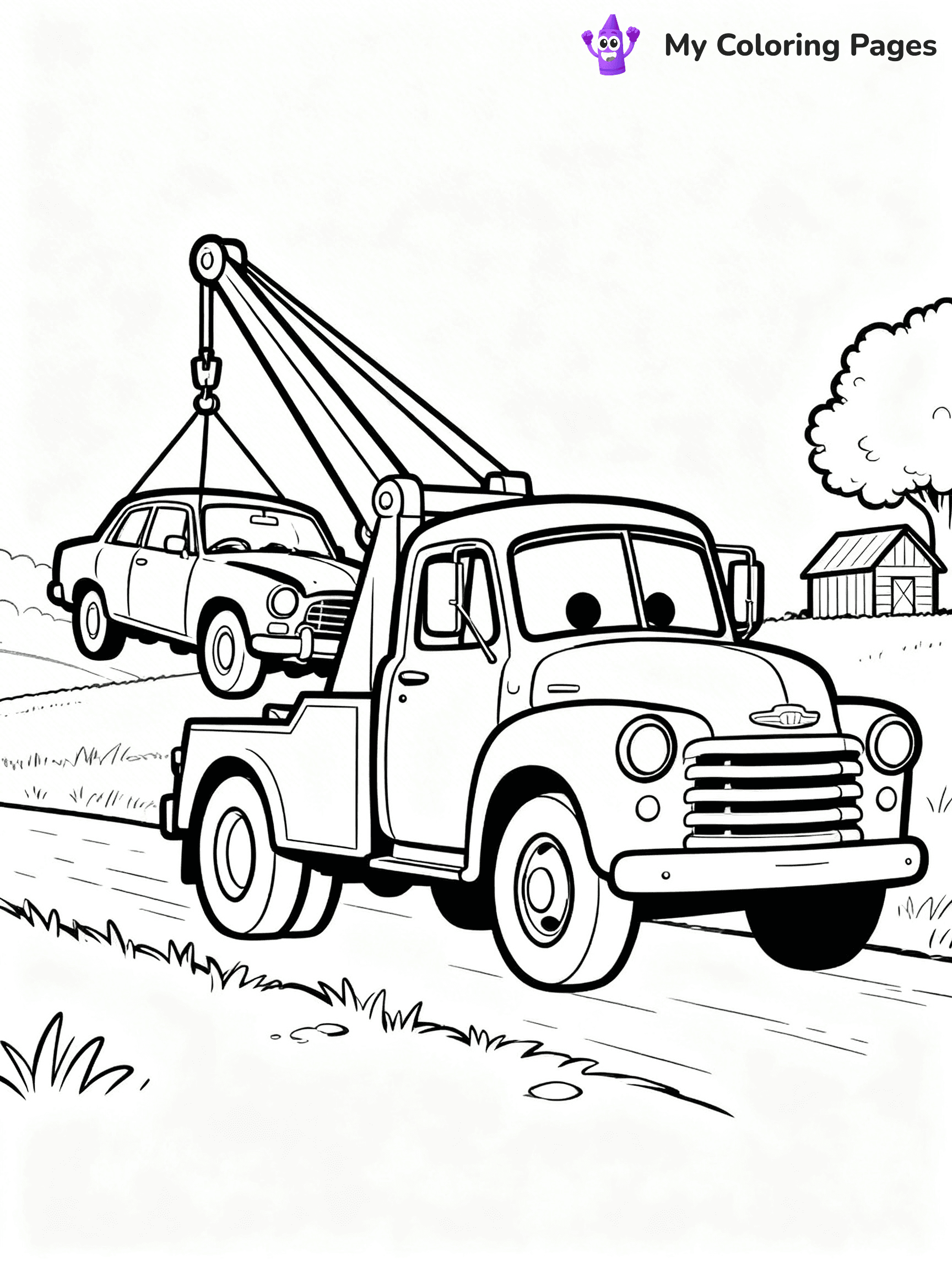 Tow Truck Coloring Pages - 11