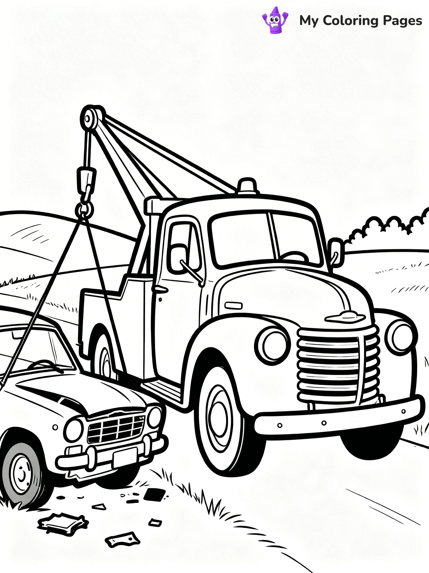 Tow Truck Coloring Pages - 9