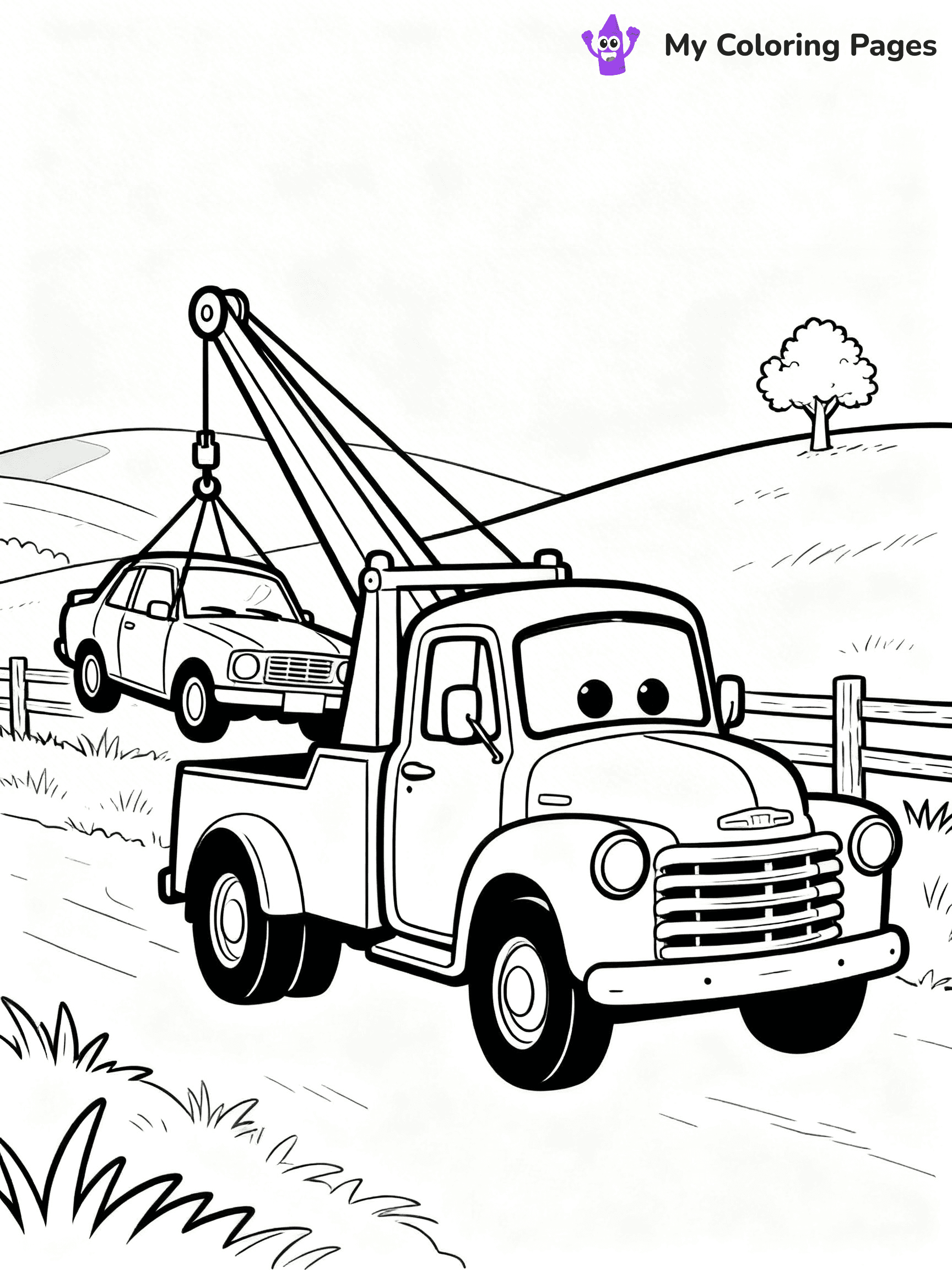 Tow Truck Coloring Pages - 8