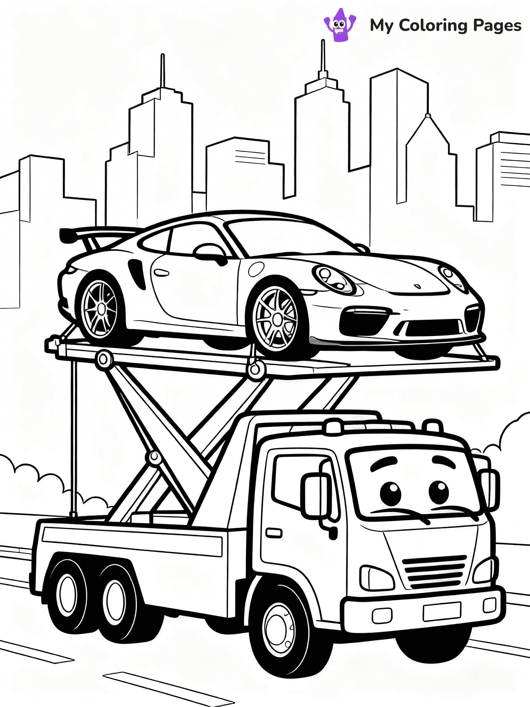 Tow Truck Coloring Pages - 6