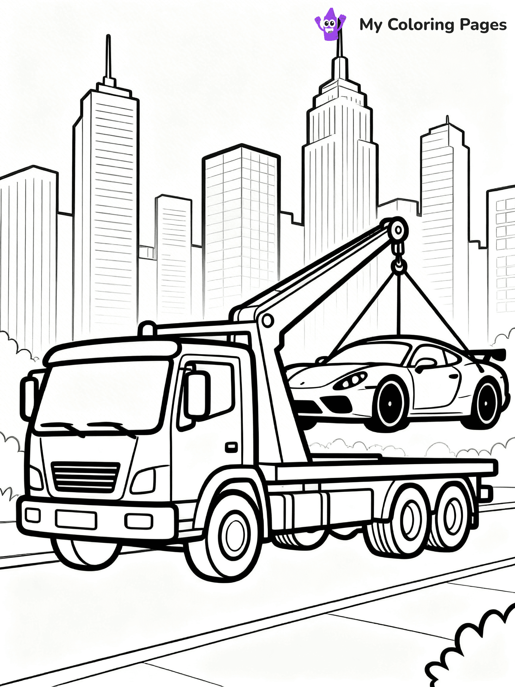 Tow Truck Coloring Pages - 5