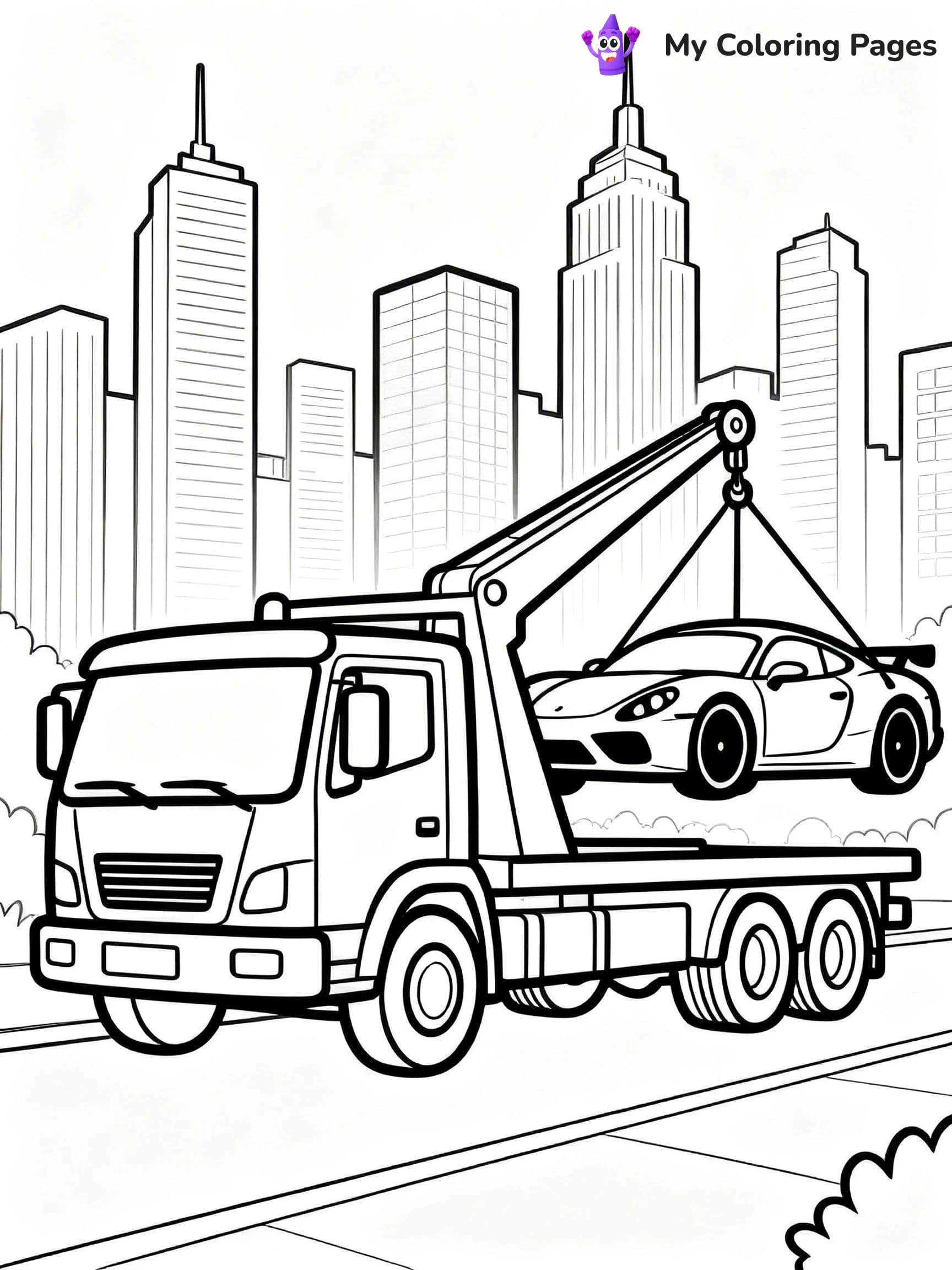 Tow Truck Coloring Pages - 5