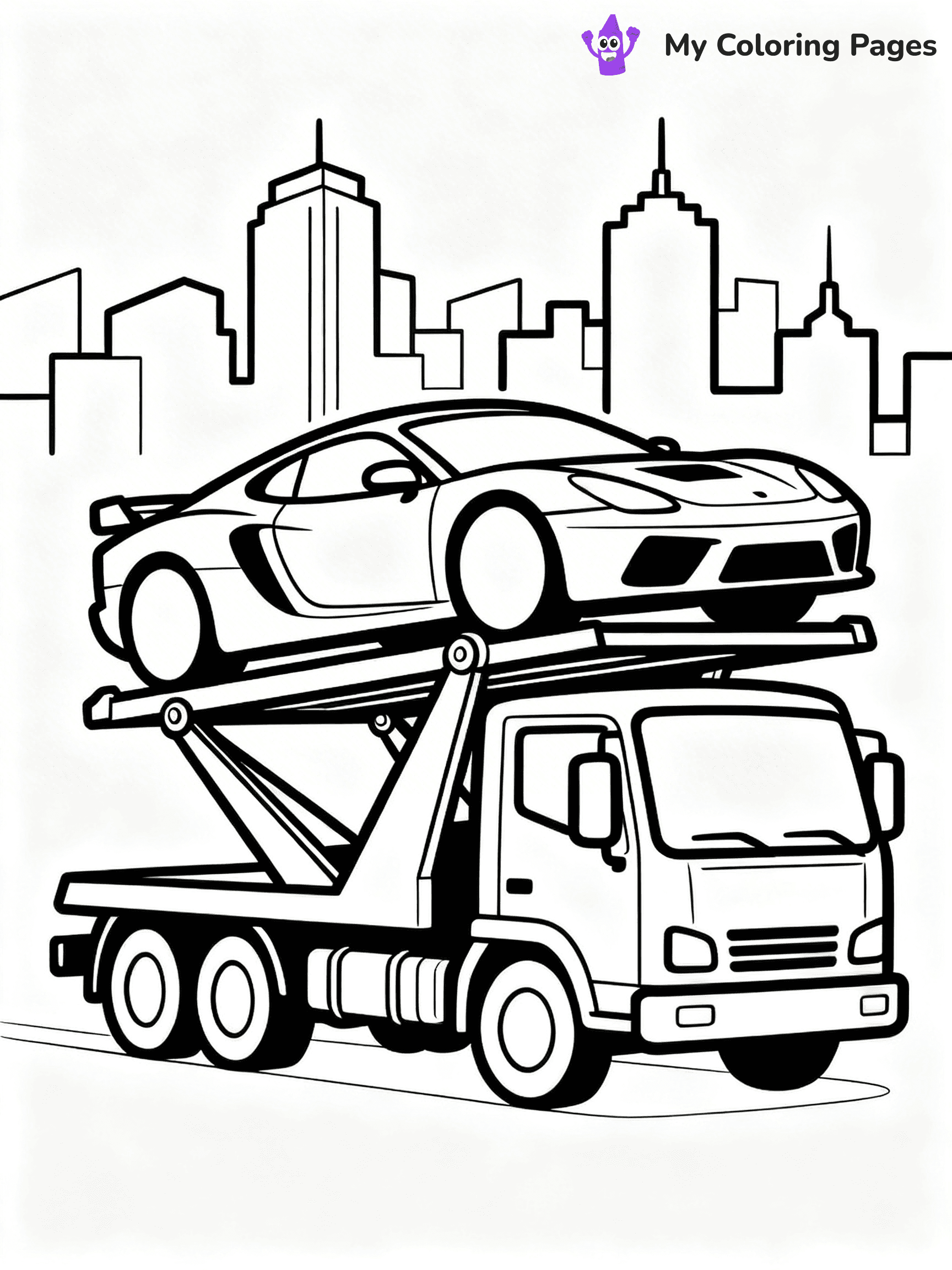 Tow Truck Coloring Pages - 4