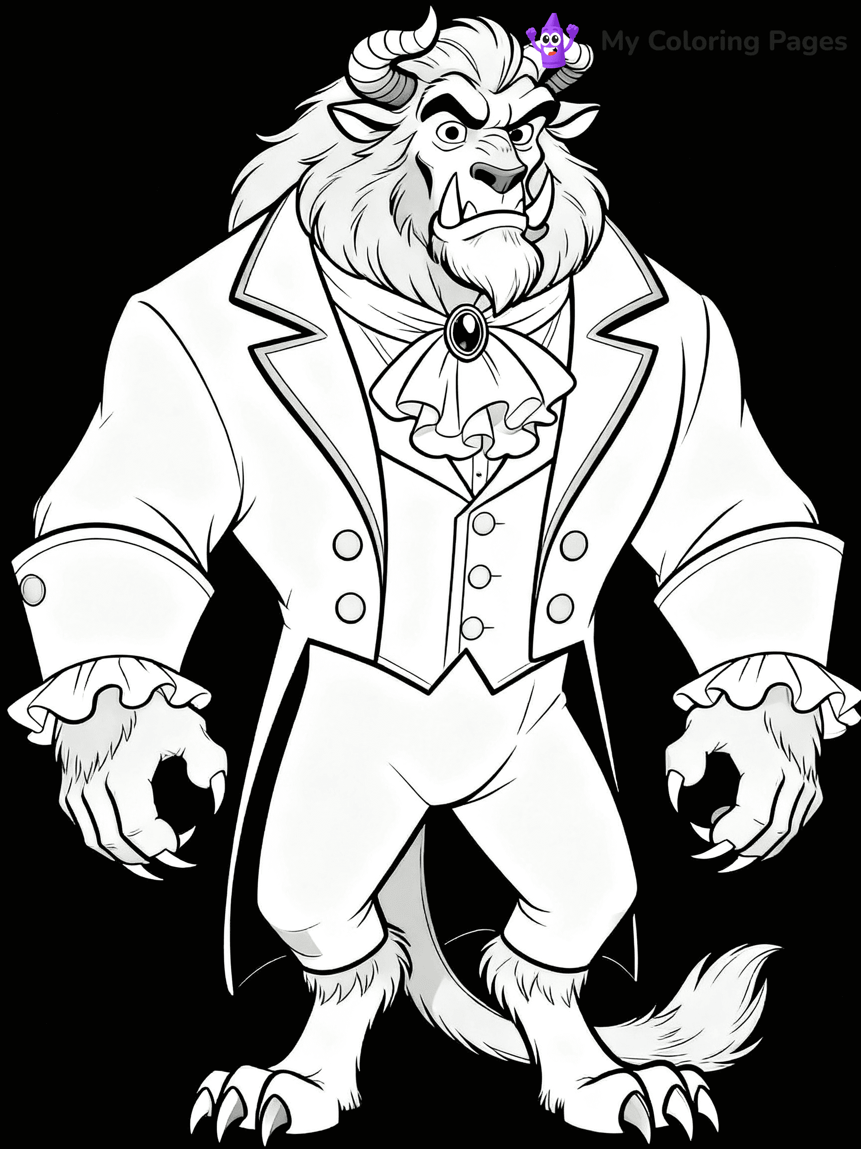 Beauty And The Beast Rose Coloring Pages - 13