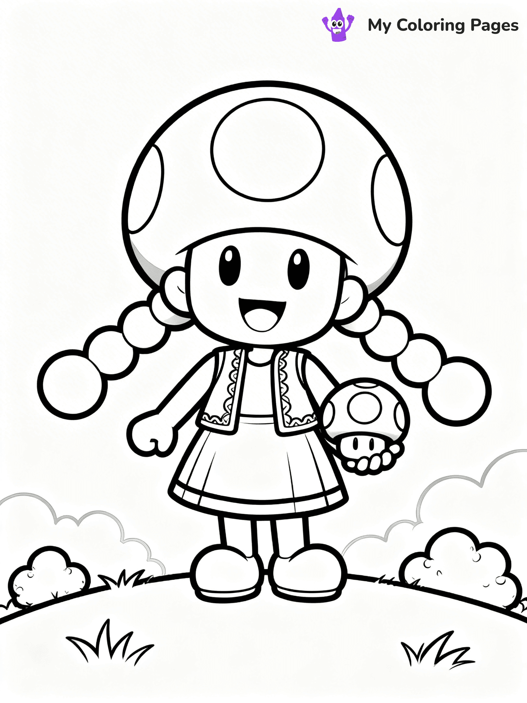Toad Mario Coloring Pages - 37