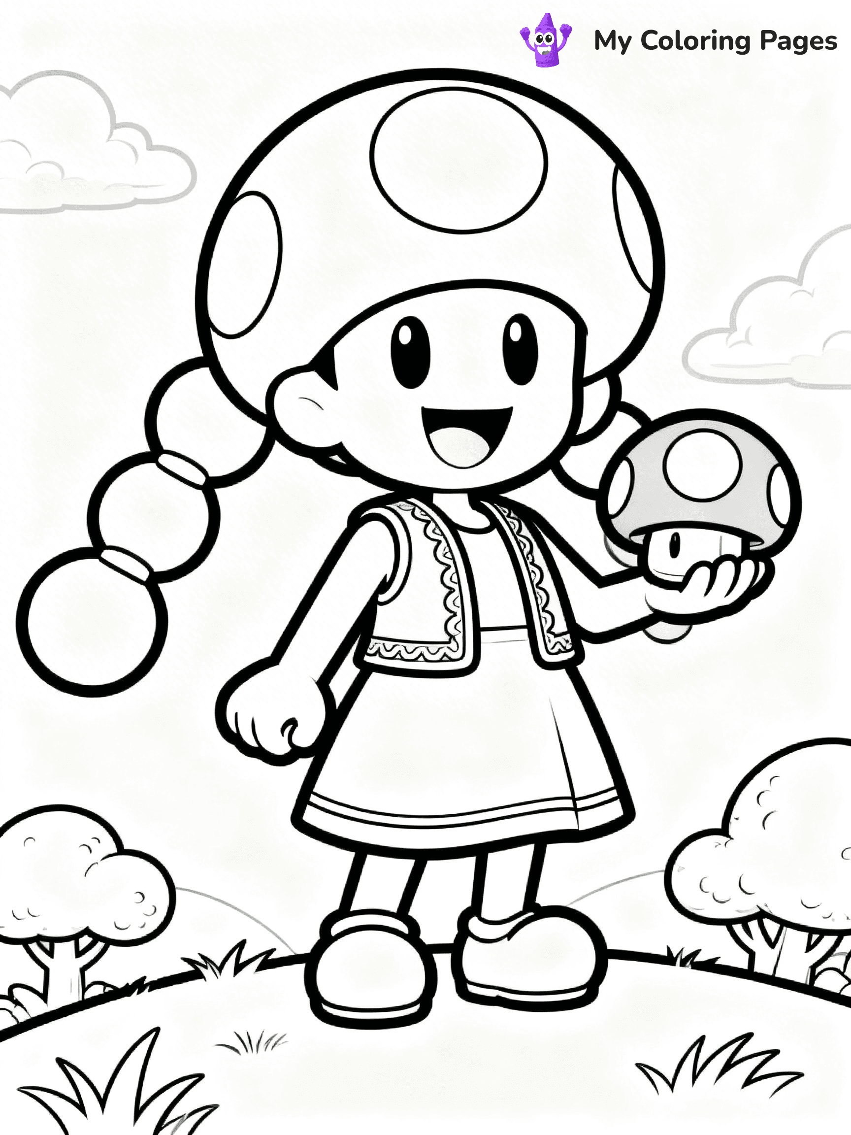 Toad Mario Coloring Pages - 35