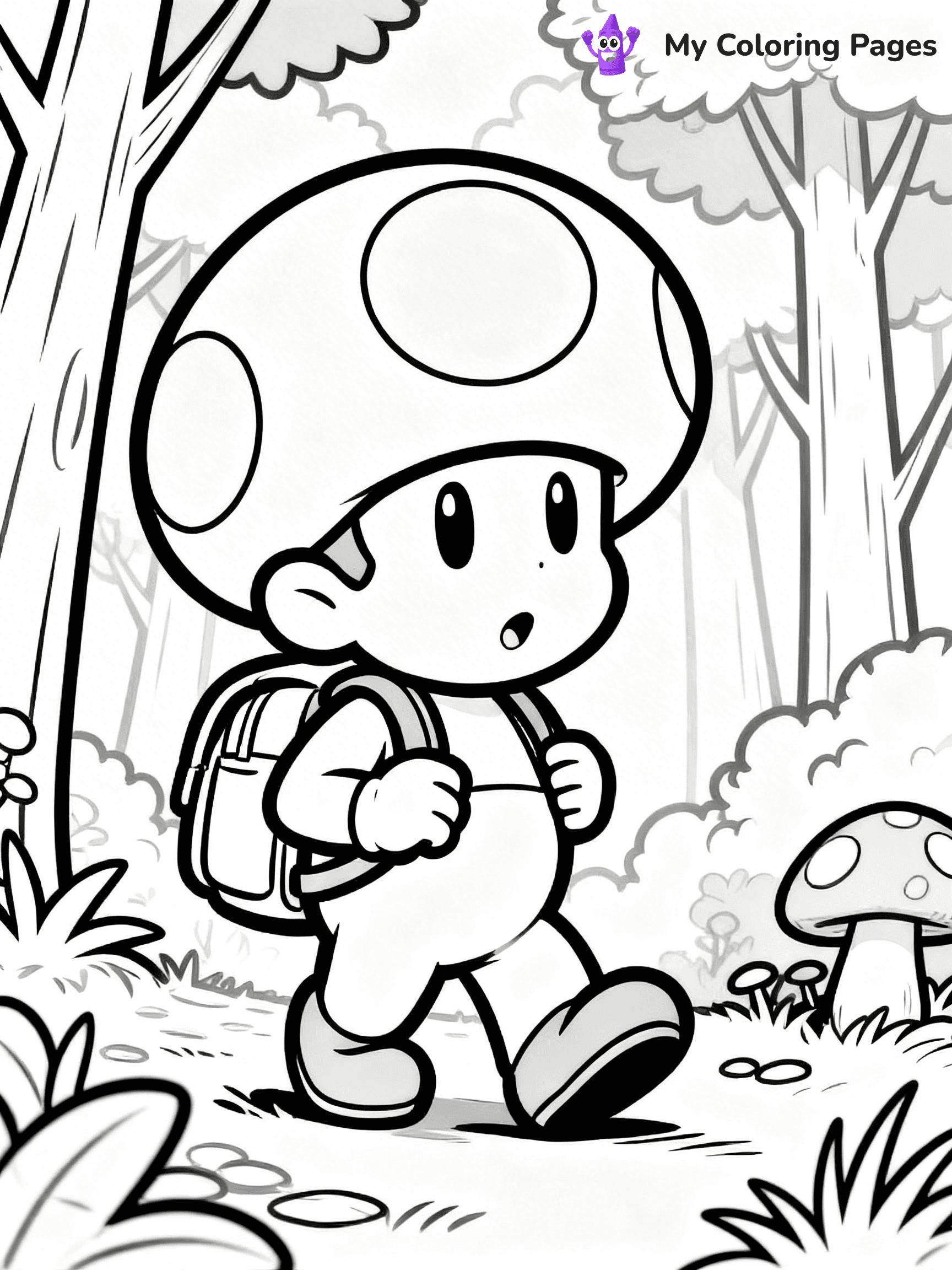 Toad Mario Coloring Pages - 32