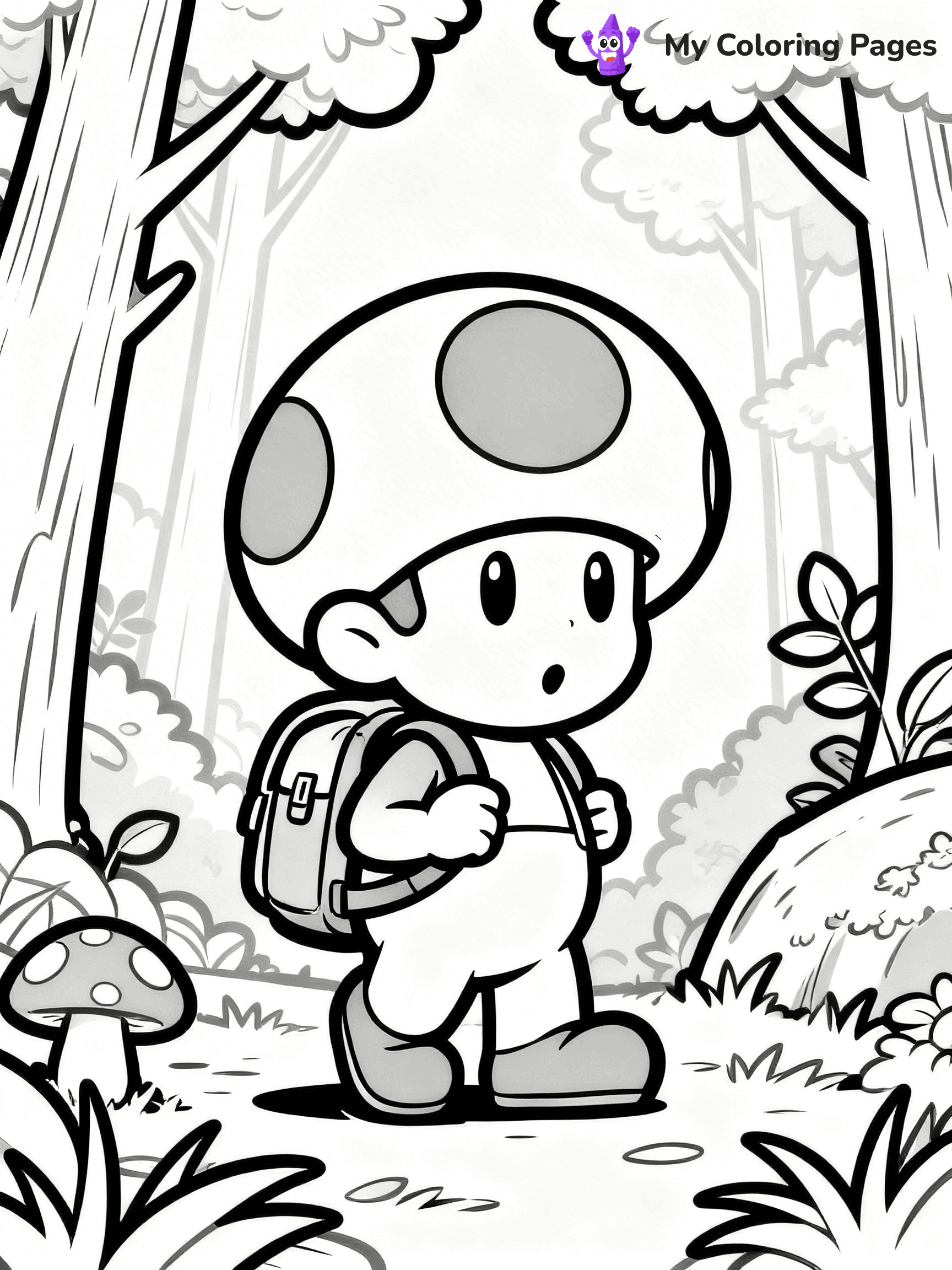 Toad Mario Coloring Pages - 31