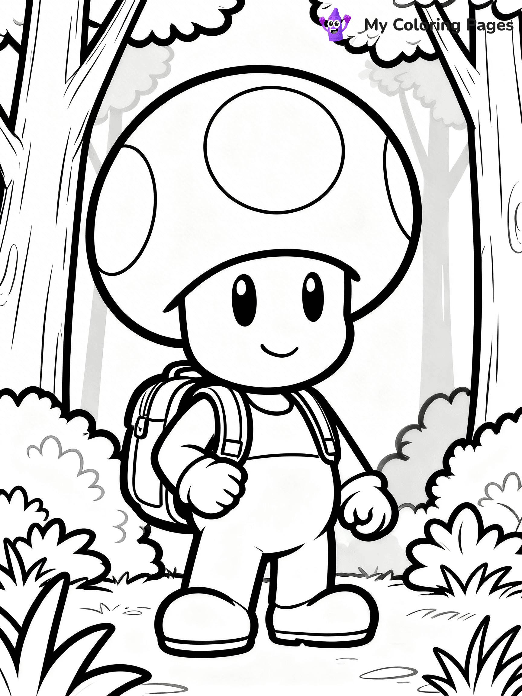 Toad Mario Coloring Pages - 30
